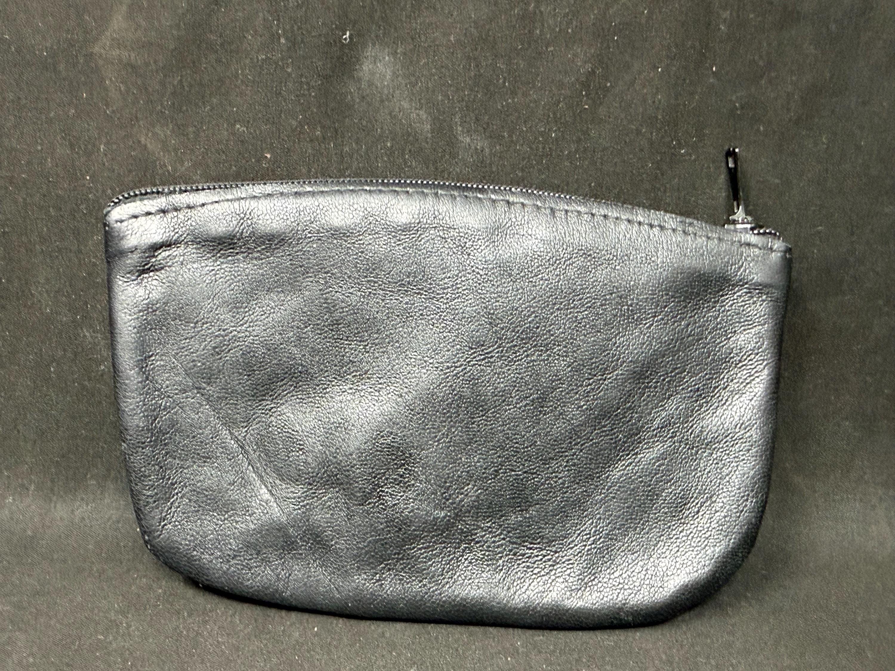 Vintage German Leather Minimalist Pouch - Smooth Coffee - Estate Tobacconist 3