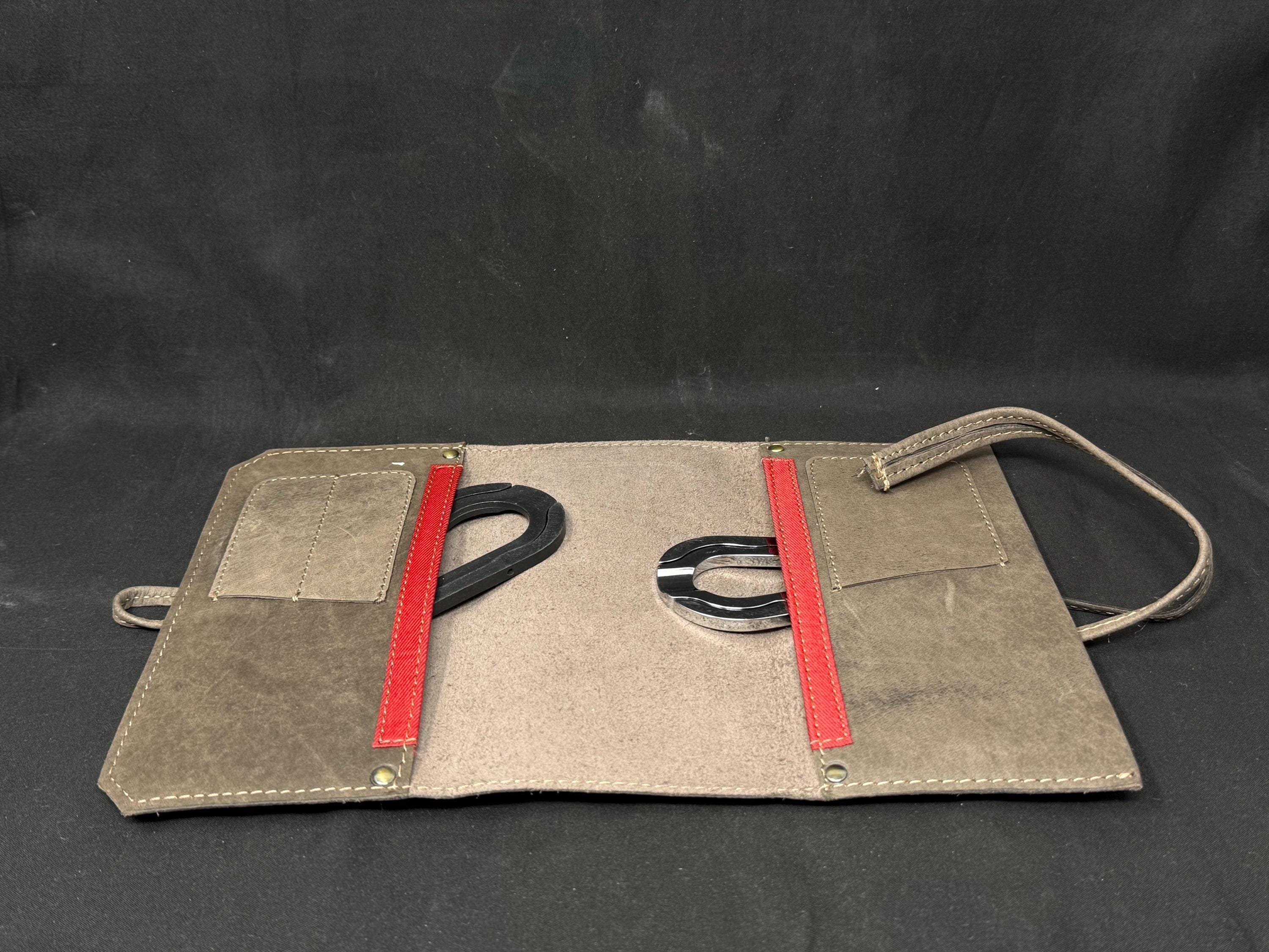 Edwardian Roll-Up Tobacco Field Pouch | Leather Travel Case | Early 1900s 4