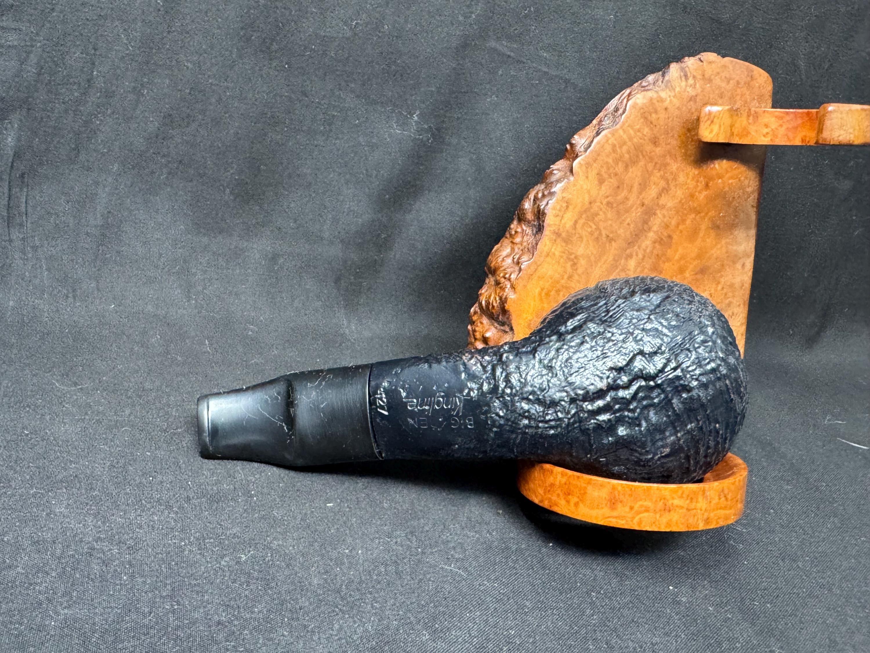 Big Ben Kingline 427 Sandblast Tomato Nosewarmer | Dutch Briar | Vulcanite Saddle Stem 6