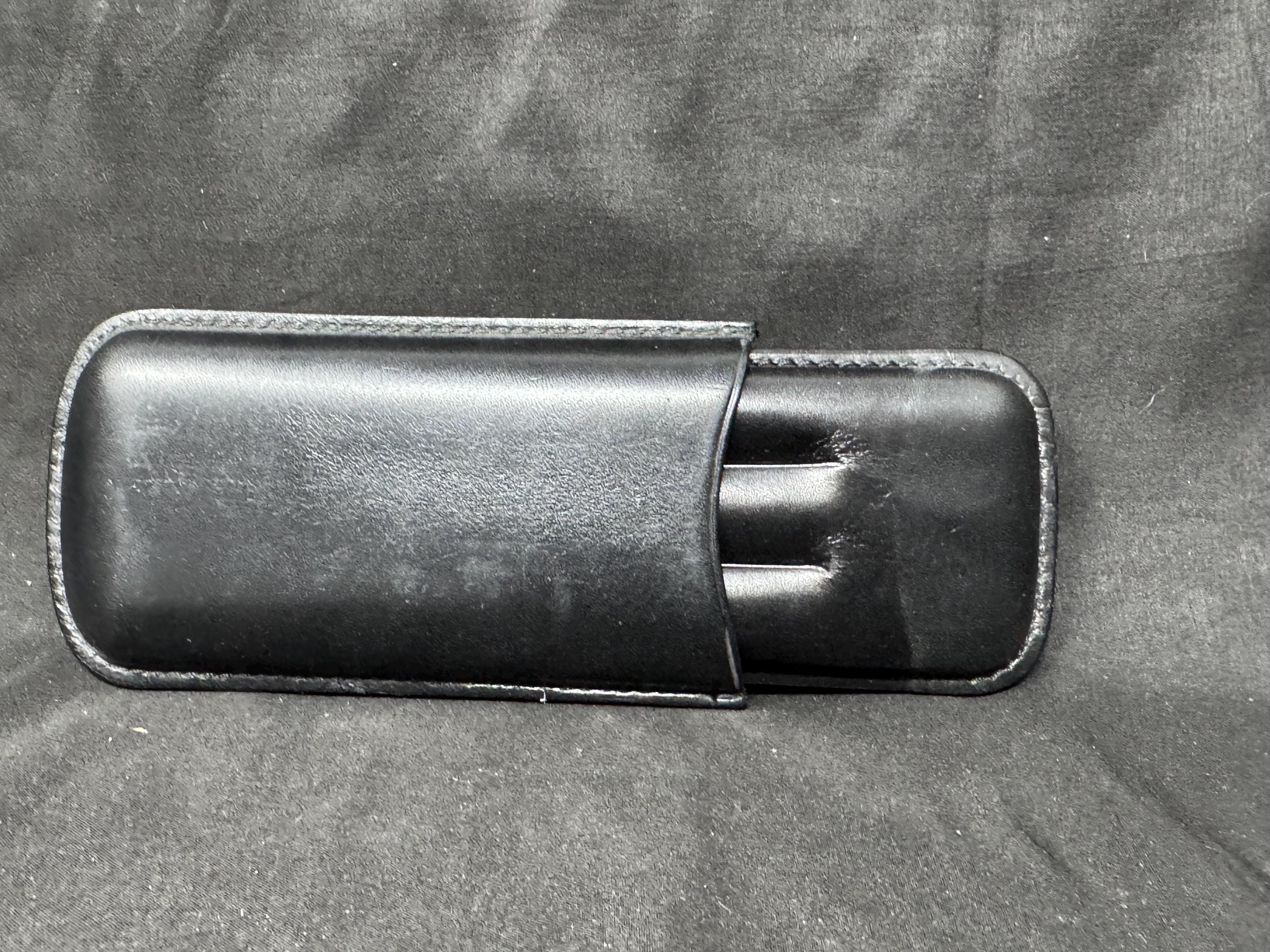 Museum-Quality German Hard Leather Cigar/Pipe Travel Case | Anonymous Atelier, 6.5”x3”x1”.SKU-274 5