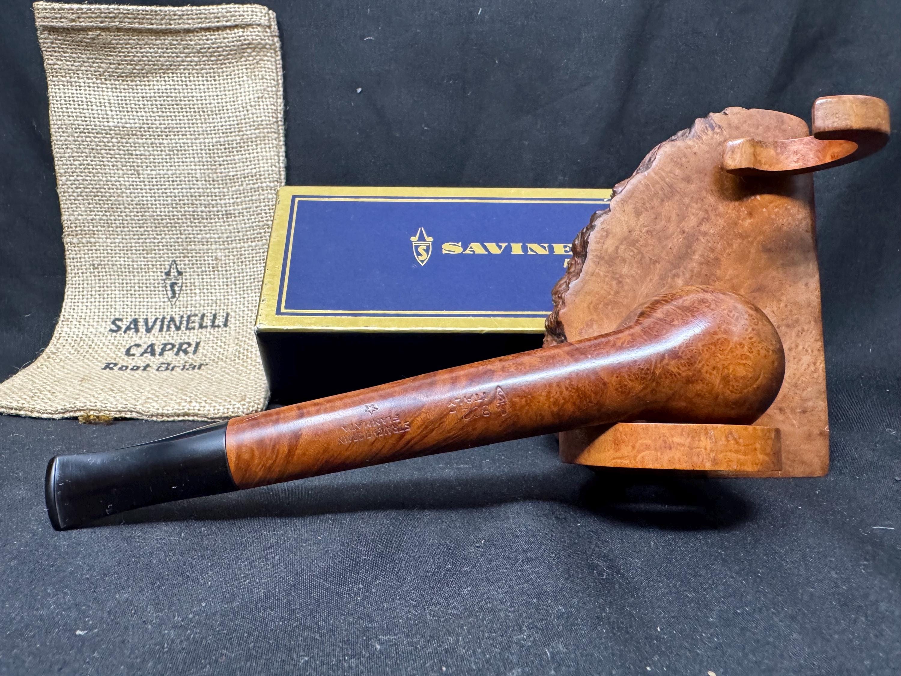 Savinelli Giubileo d'Oro Canadian 802 L - 1980s Three Gold Dots Straight Grain Fiammata 5