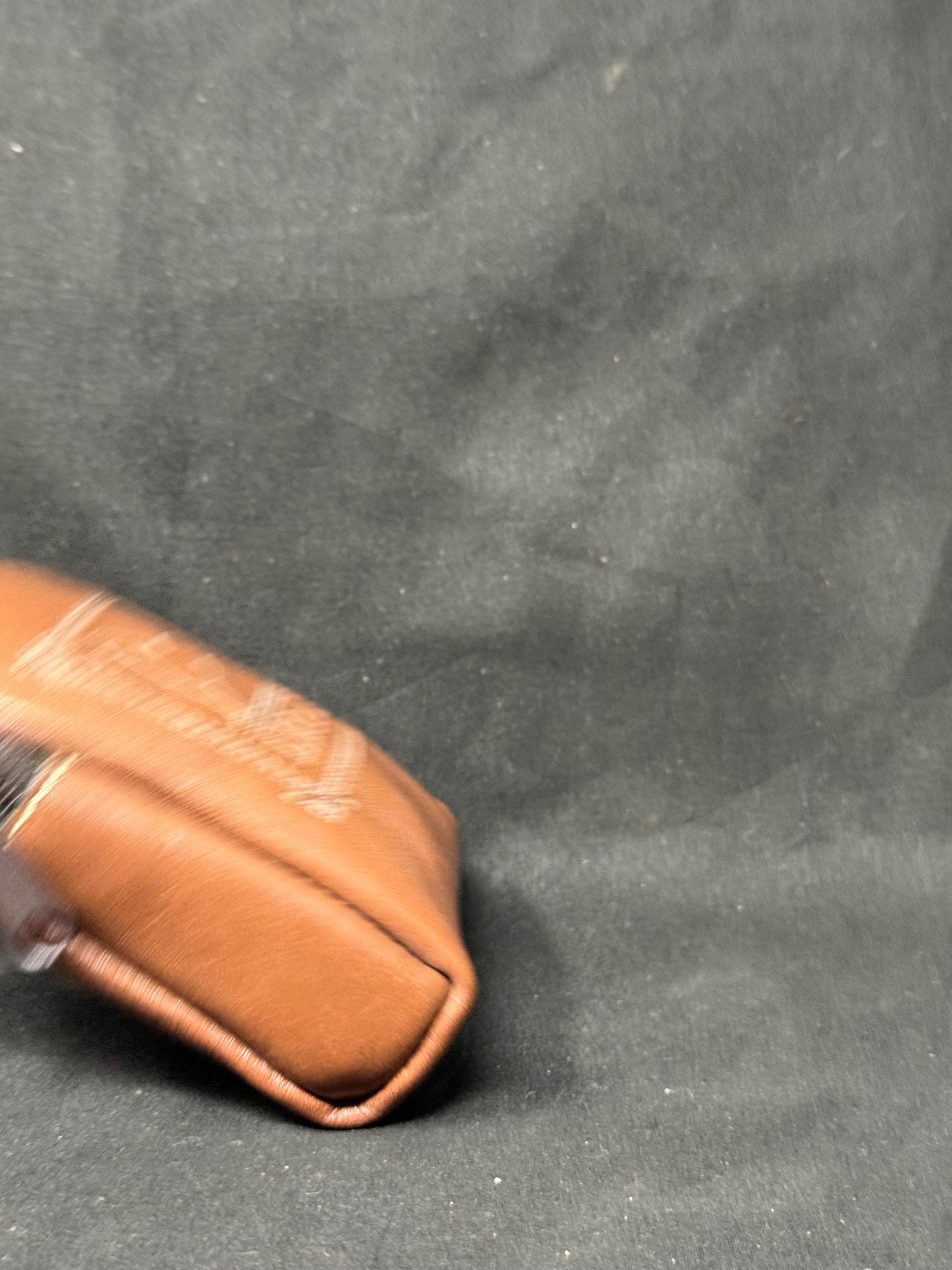 Vintage German Leather Cigarette & Lighter Case Set | NOS | Brass Star Detail 5
