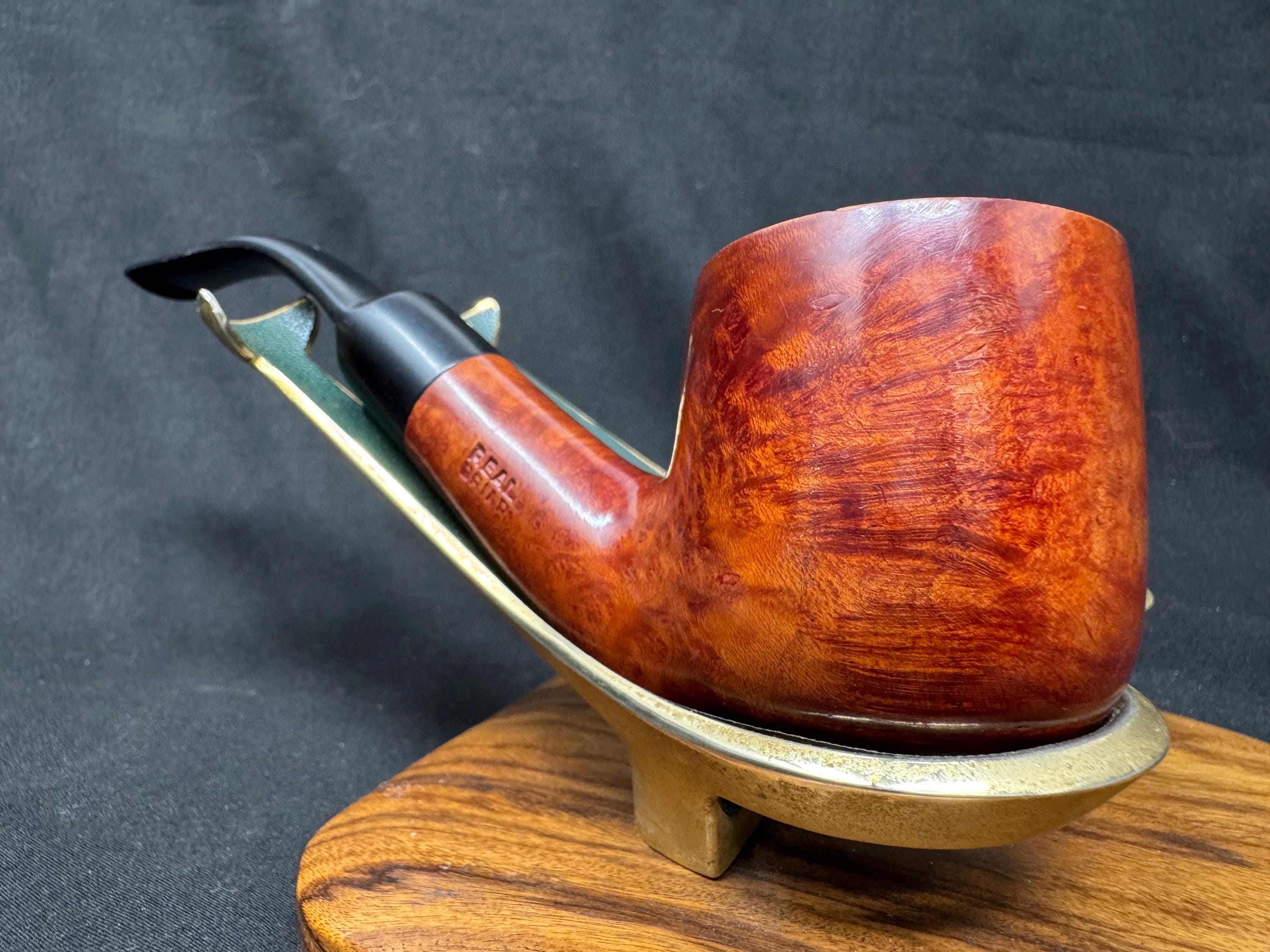 Las Vegas Smooth Bent Pot Billiard Calabash - Mediterranean Briar Estate Pipe 6