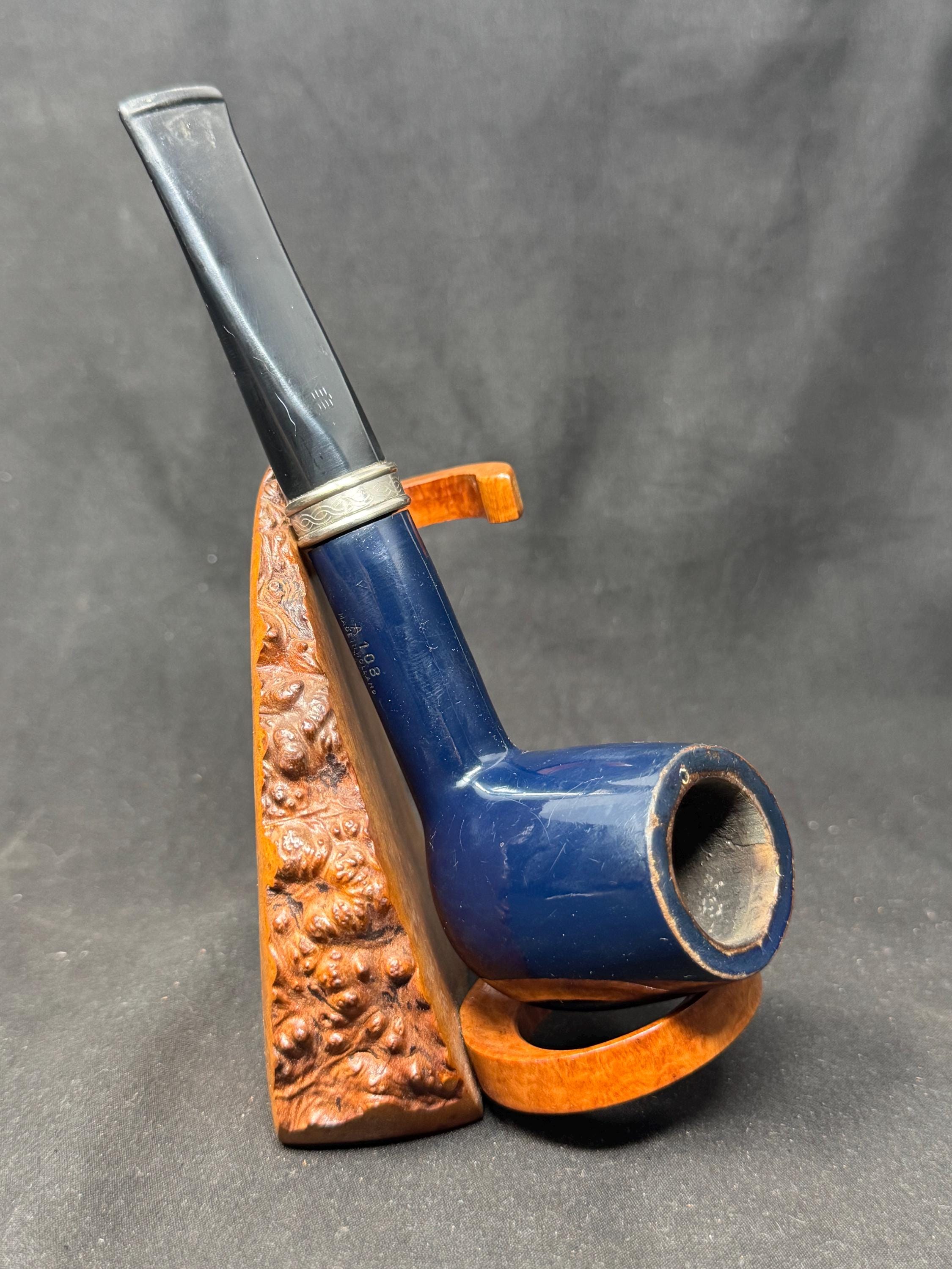 Hilson A 108 Sapphire Blue Smooth Straight Billiard Dutch Estate Pipe 10