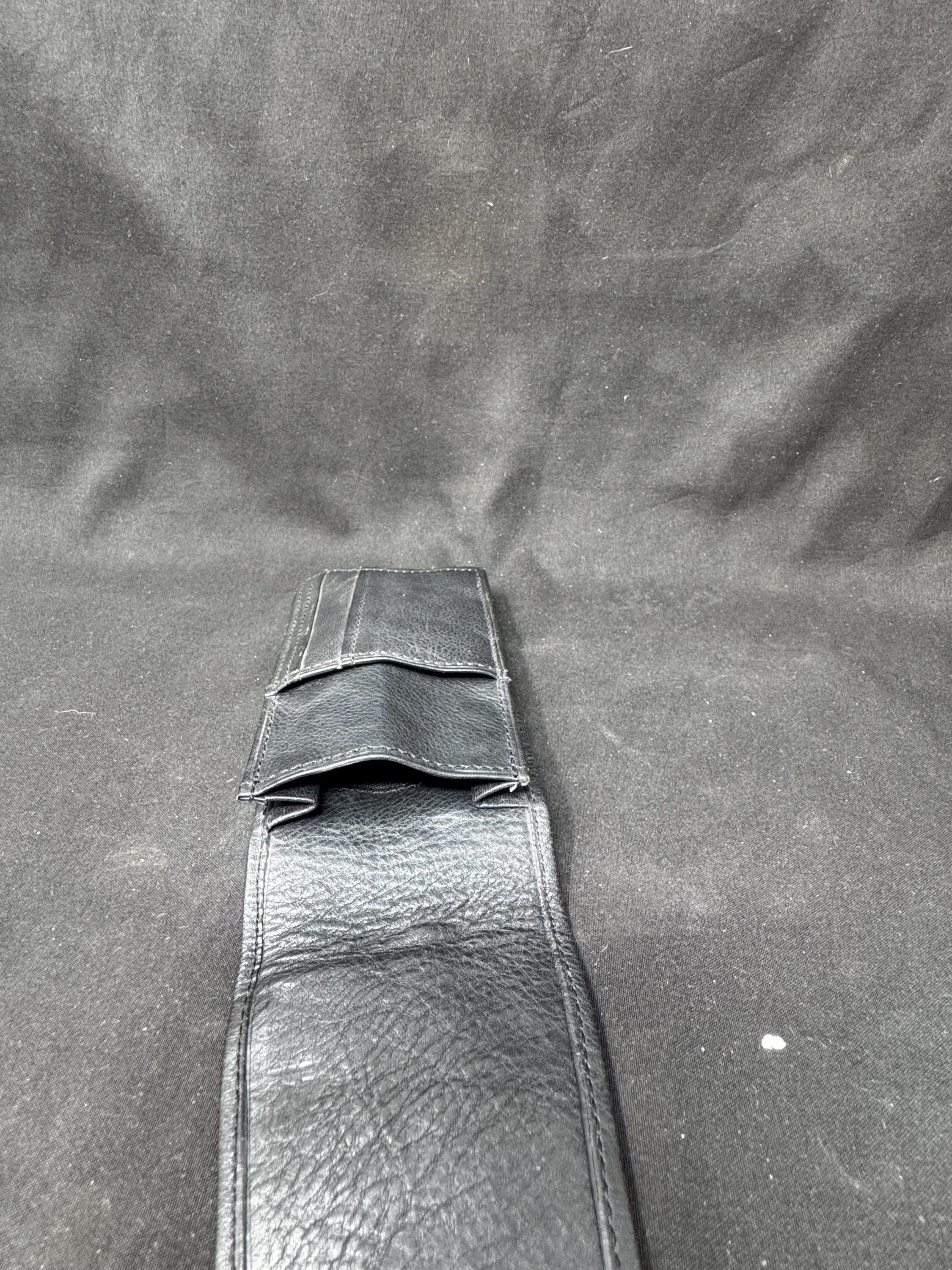 Vintage German Leather 3-Cigar Holder Case | Textured Travel Pocket Roll 5