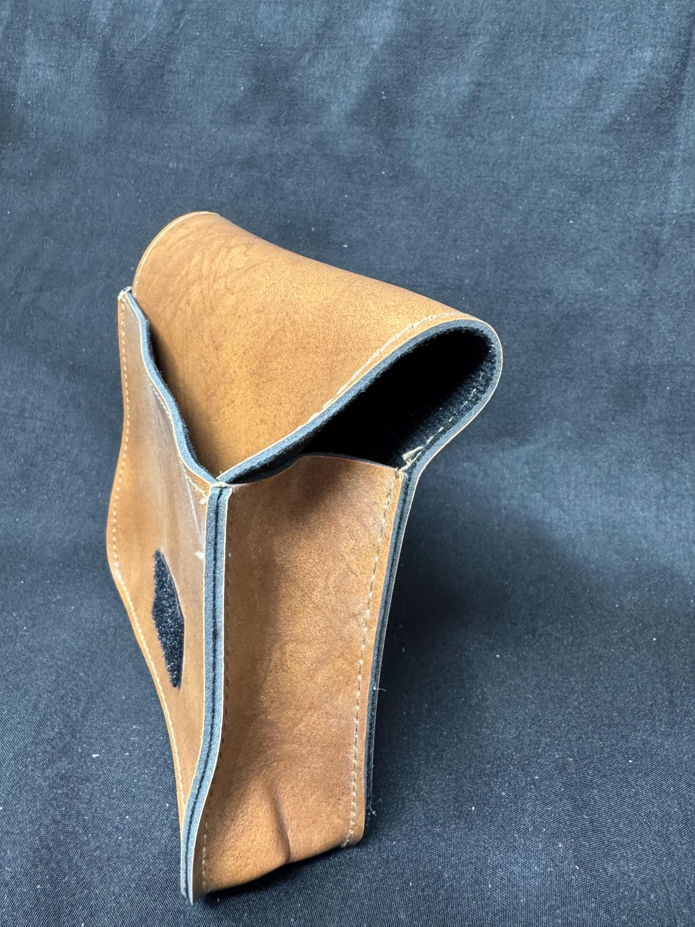 Vintage German Leather Belt Pouch - Tobacco/Cigarette Case - Estate Shop Stock 3