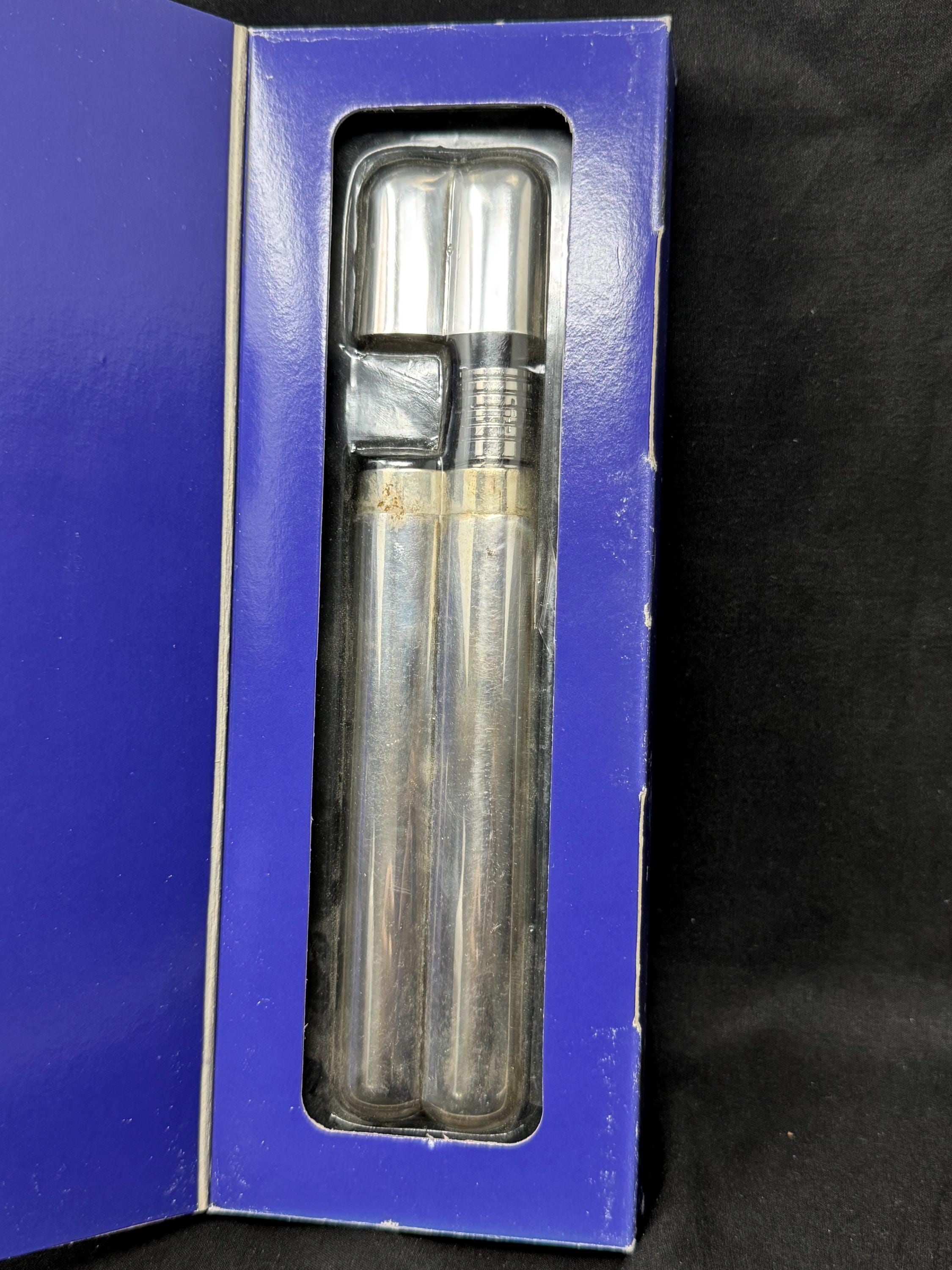 Vintage Coltron Silver-Plated Dual Cigar Tube and Liquor Flask with Innovative Flavor Evaporation System - Model 04.515 .SKU-270 8