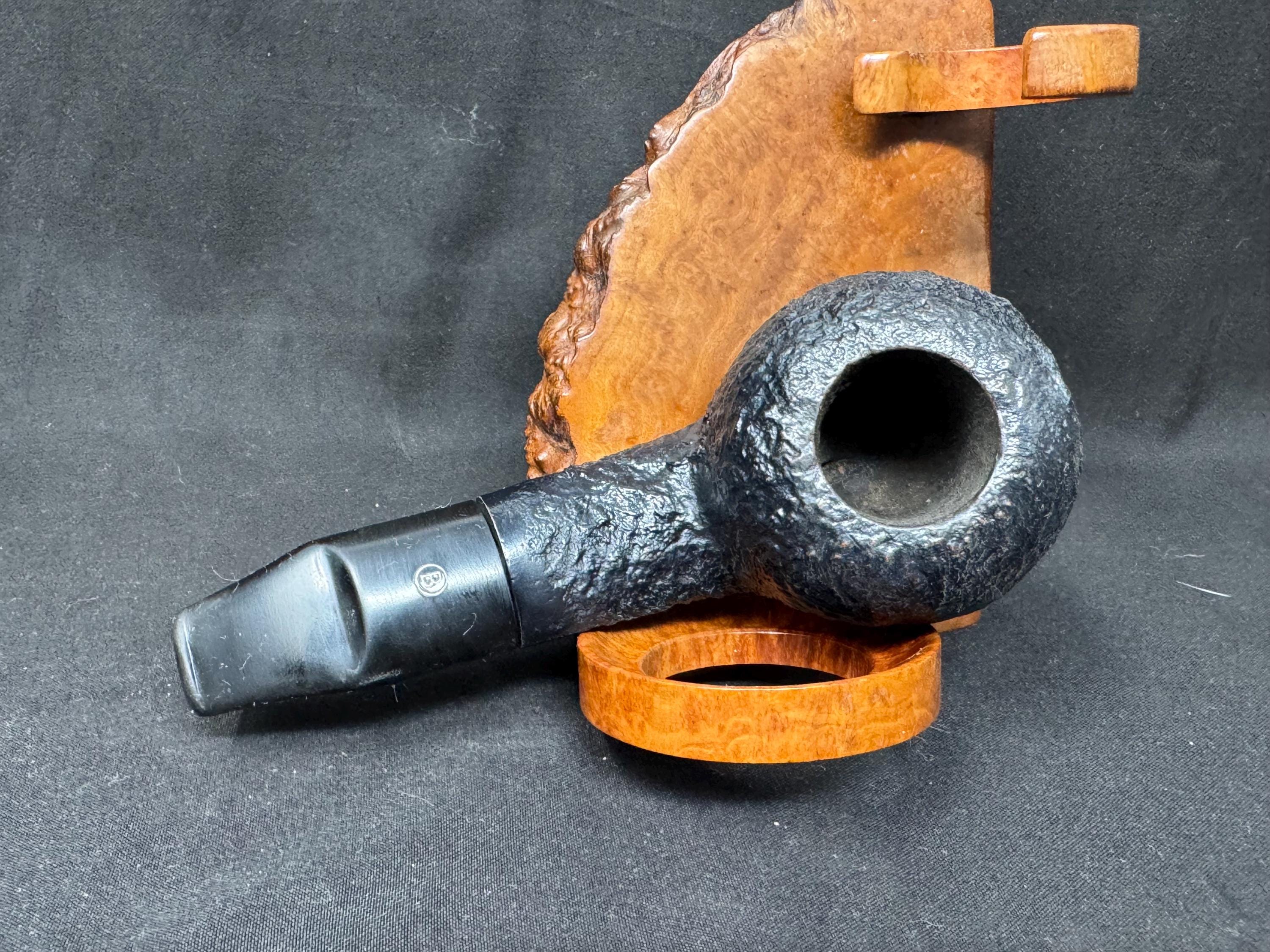 Big Ben Kingline 427 Sandblast Tomato Nosewarmer | Dutch Briar | Vulcanite Saddle Stem 5