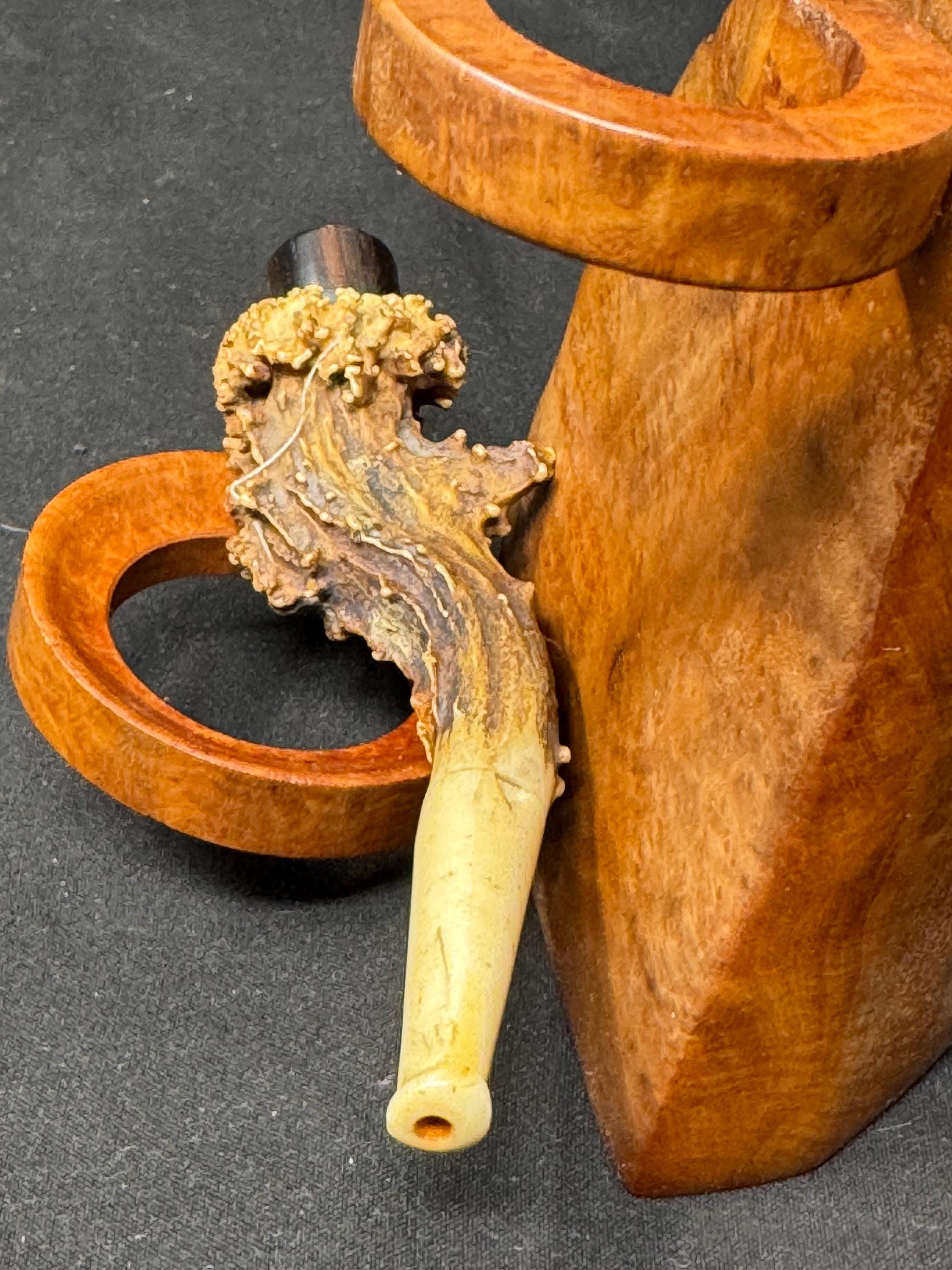 Victorian Antler and Horn Cheroot Holder, circa 1890-1910 - Rare Tobacciana 4