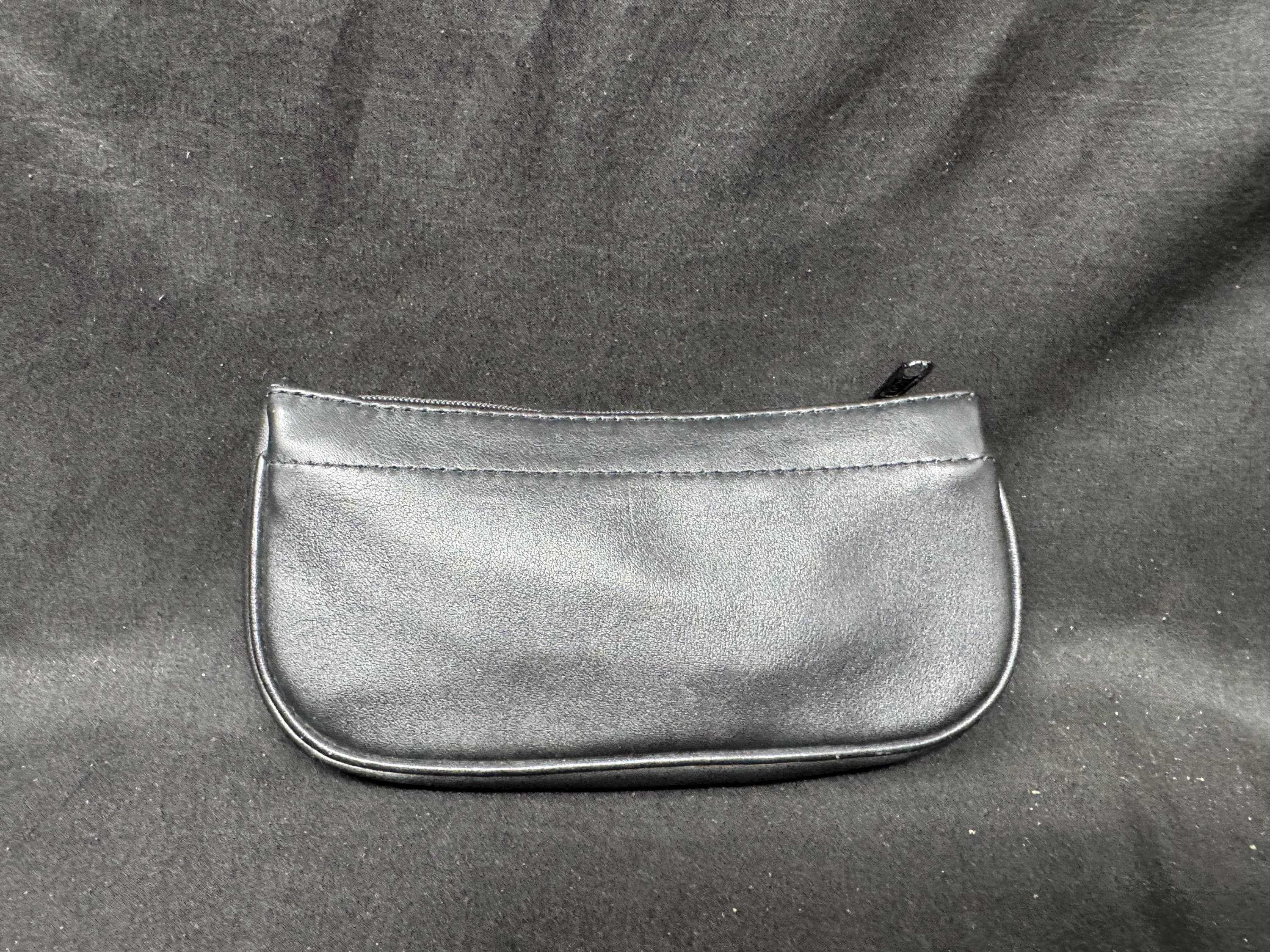 German Minimalist Leather Tobacco Pouch - Smooth Coffee Brown - Vintage Estate