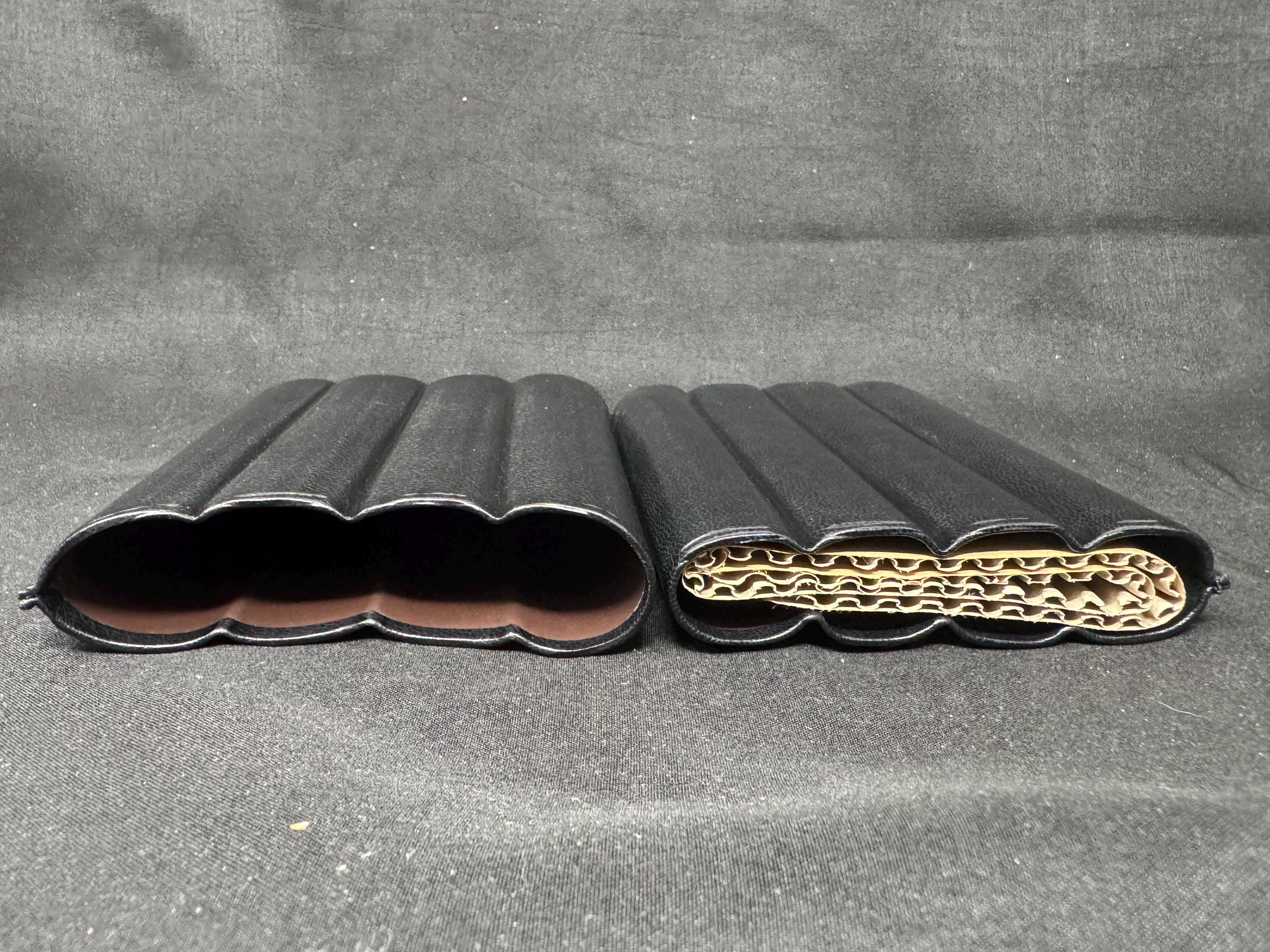 Ubrique Leather 3-Cigar Travel Case – German Spec, Spanish Made.5.5”x3.5”x1”SKU-390 5