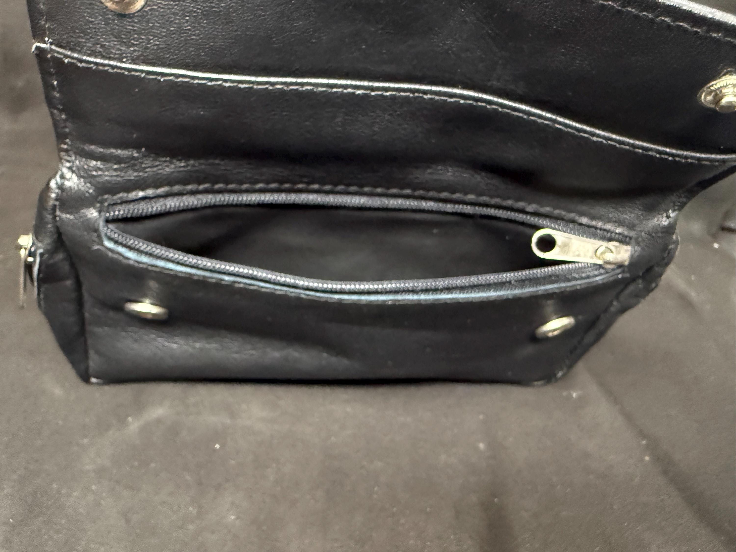 Vintage Leather Roll-Up Tobacco Pouch - 7x4 Rubber-Lined 2-Pipe Carrier 7