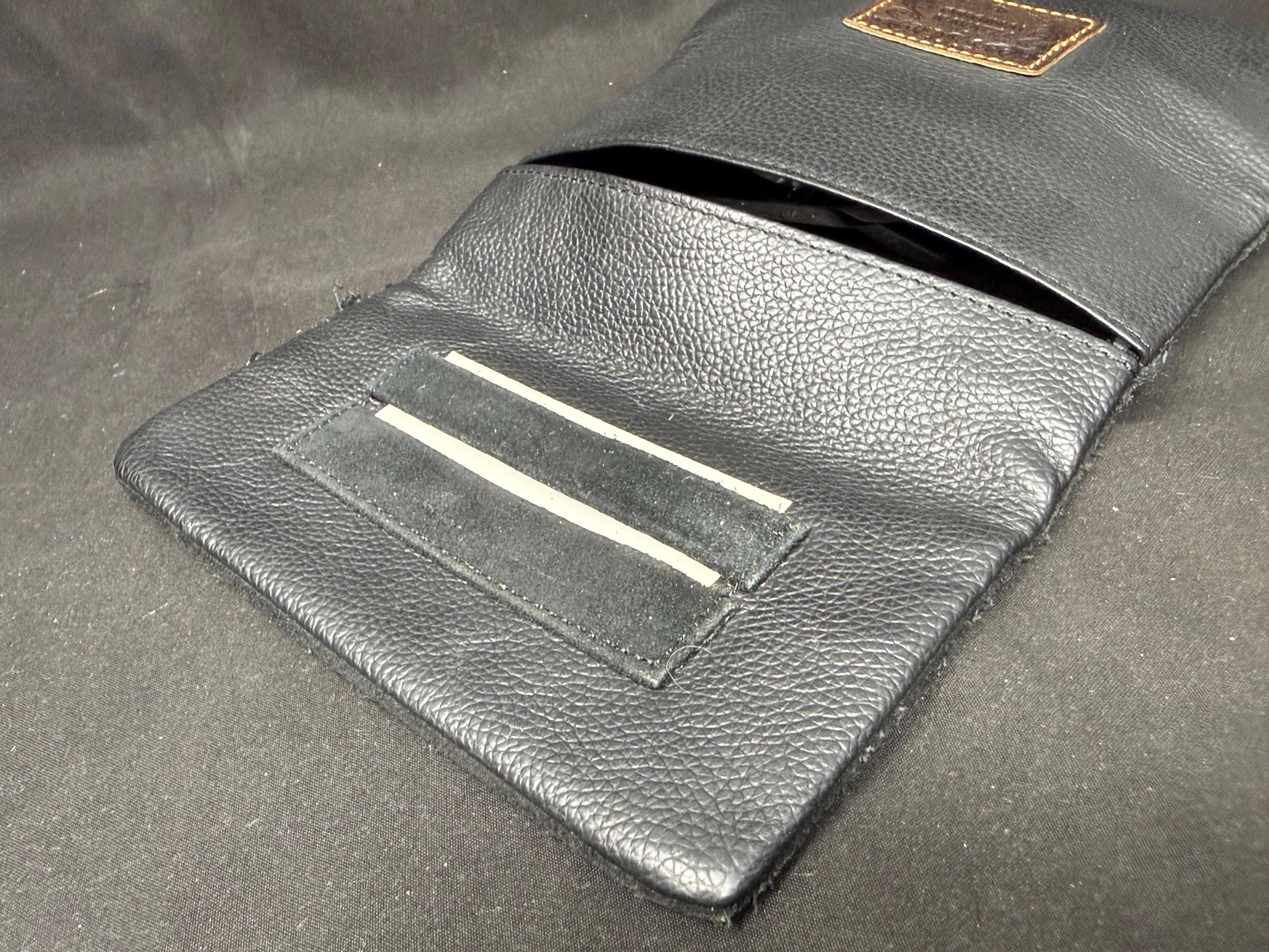 Vintage German Leather Tobacco Pouch with Brass Buttons and Tool Pockets 3