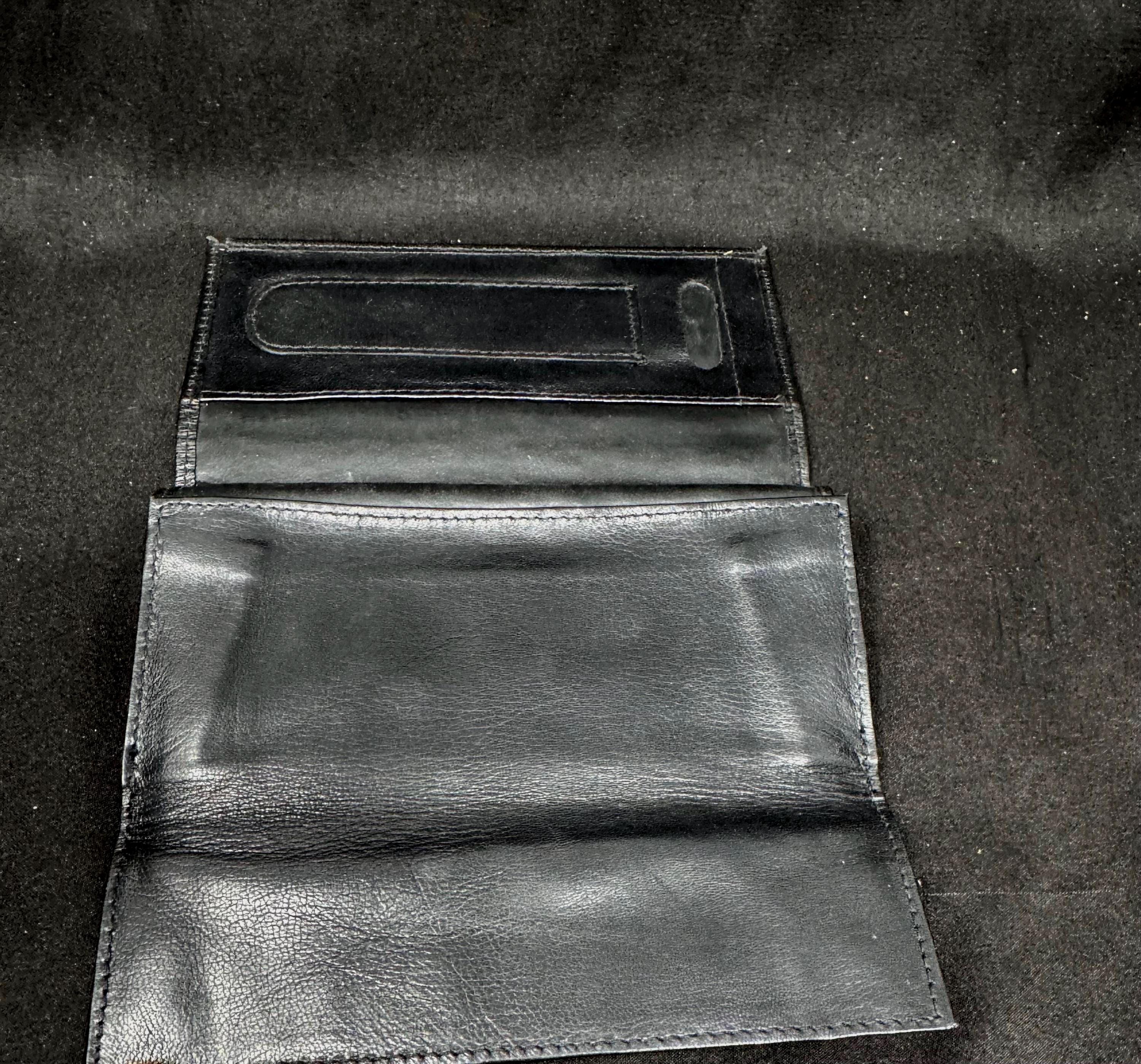Vintage German Leather Tobacco & Tool Roll Tri-Fold Travel Organizer – Estate Accessory 2