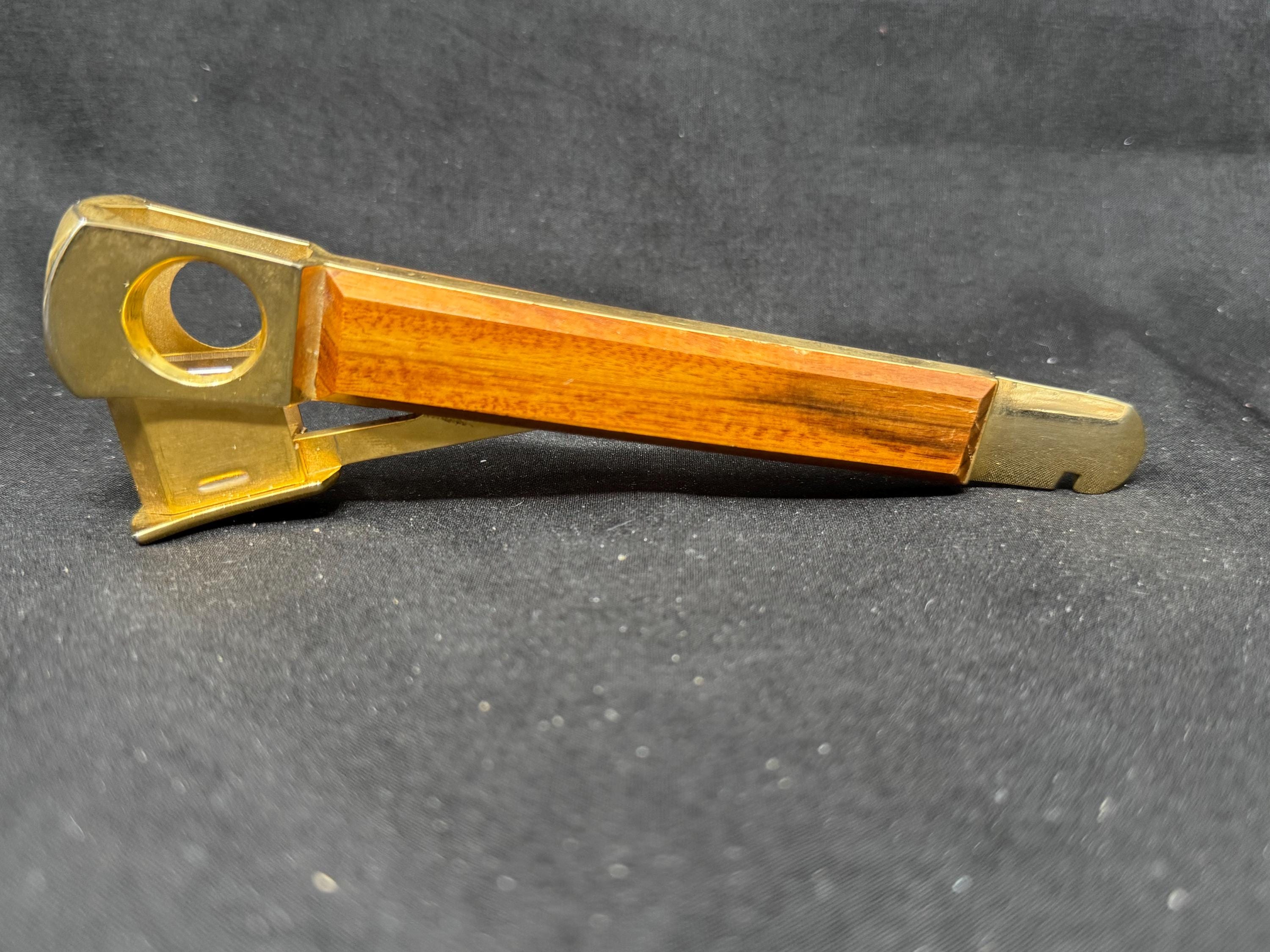 CTS Wolfertz Solingen Germany V-Cut Cigar Cutter, Gold-Tone, 1960s-1980s 2