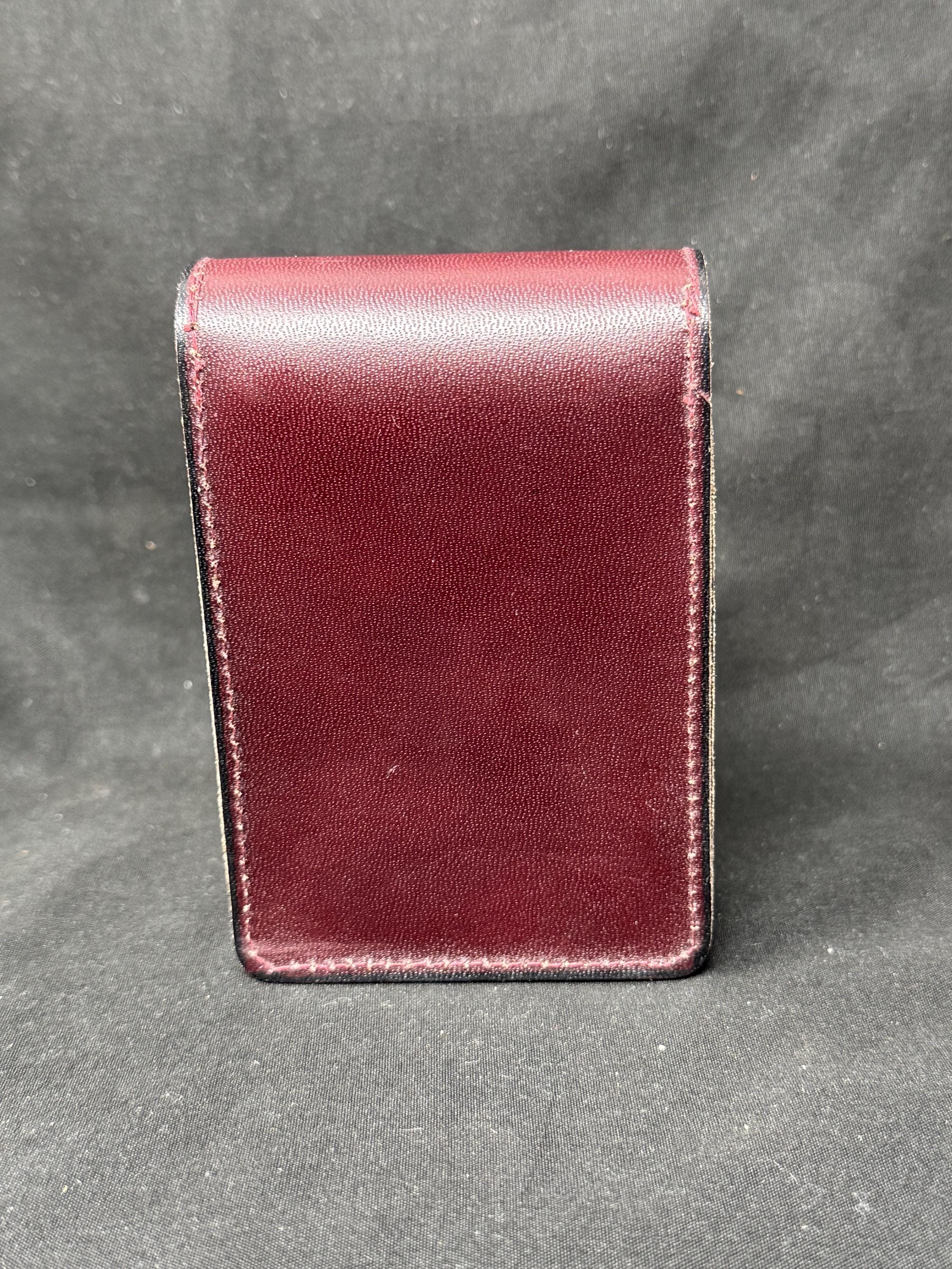 Vintage German Leather Cigarette Pack Holder - Natural Minimalist Design - NOS 7