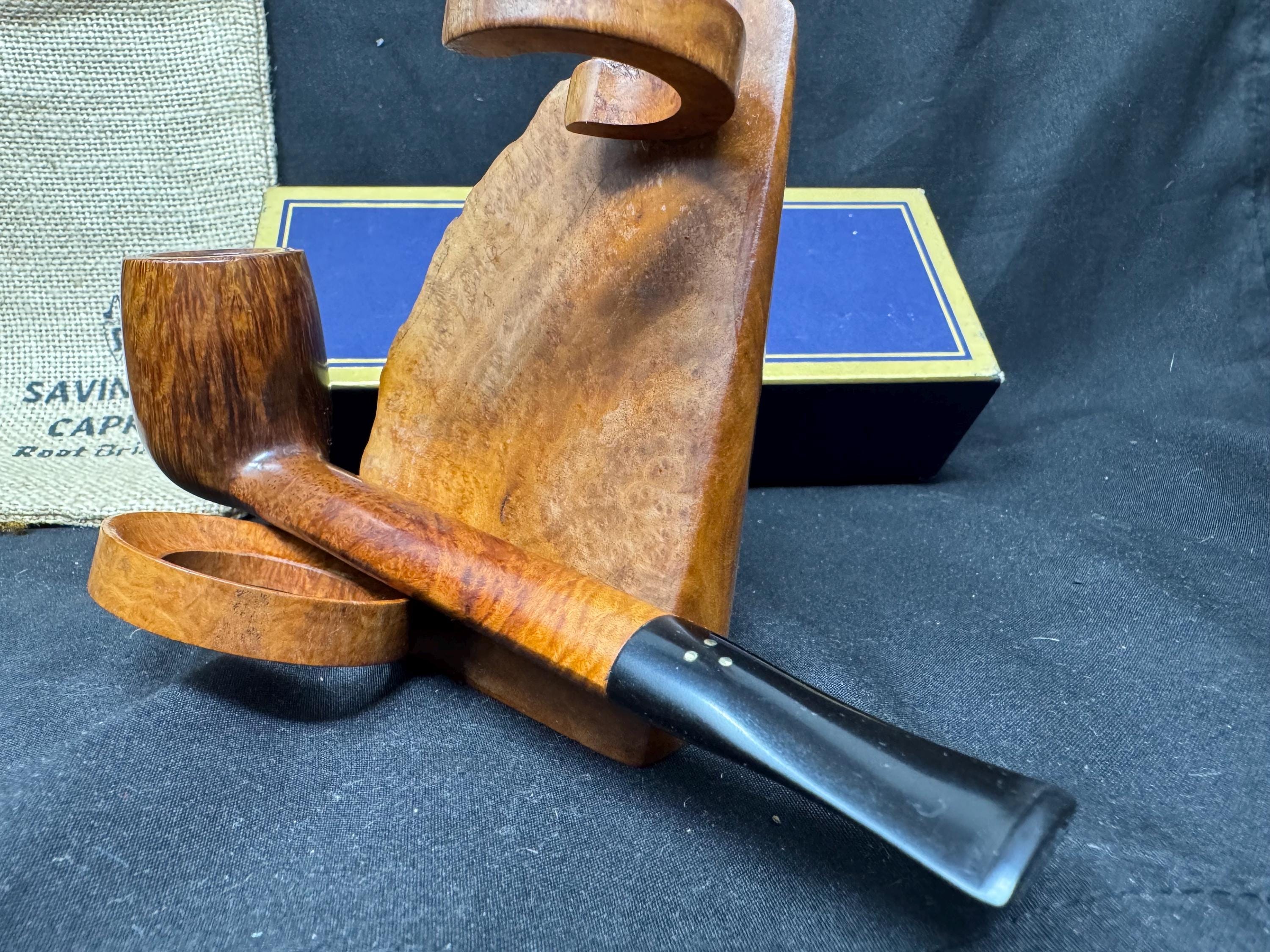 Savinelli Giubileo d'Oro Canadian 802 L - 1980s Three Gold Dots Straight Grain Fiammata 8