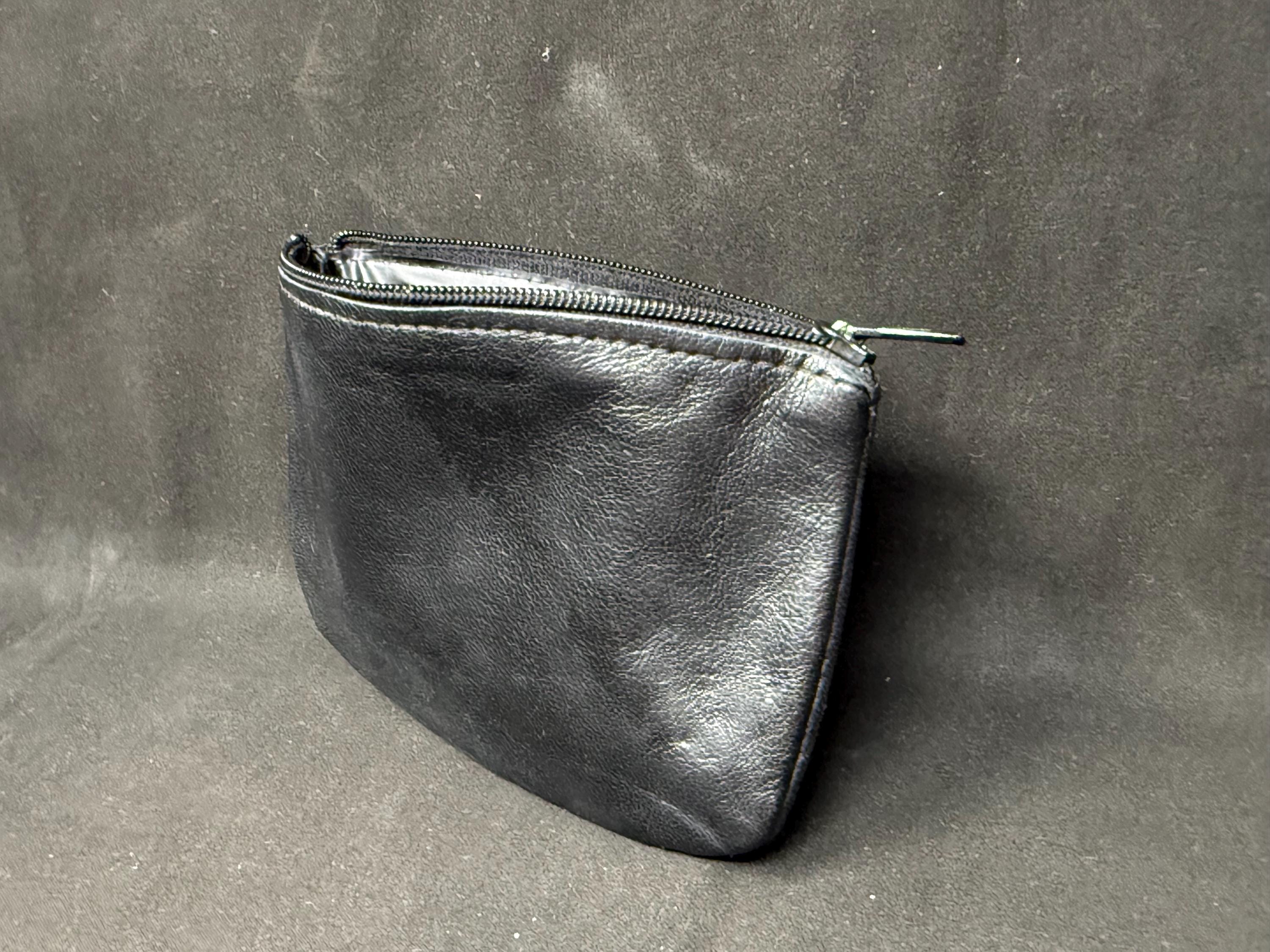 Vintage German Leather Minimalist Pouch - Smooth Coffee - Estate Tobacconist 2