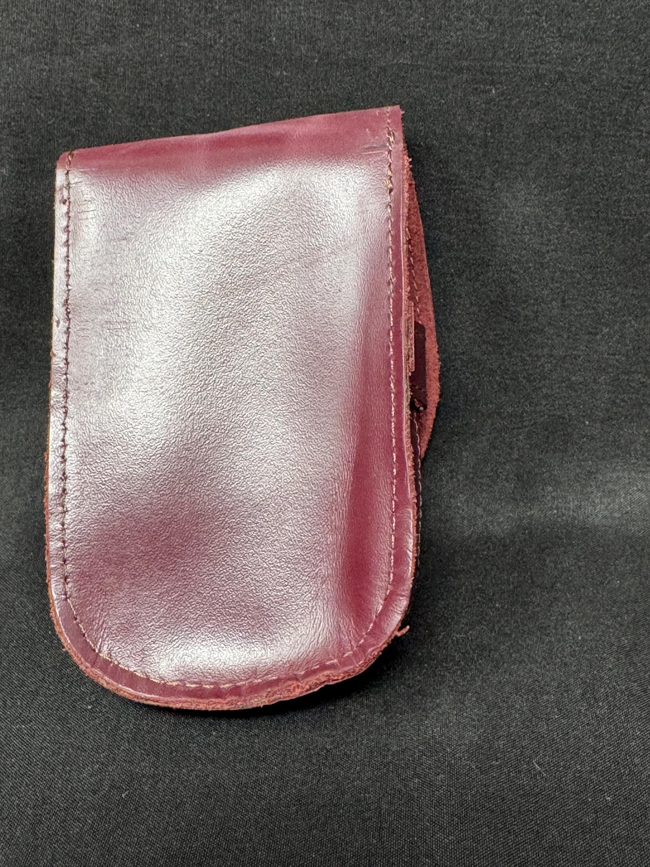 Vintage German Leather Cigarette Pack Holder - Natural Minimalist Design NOS 2