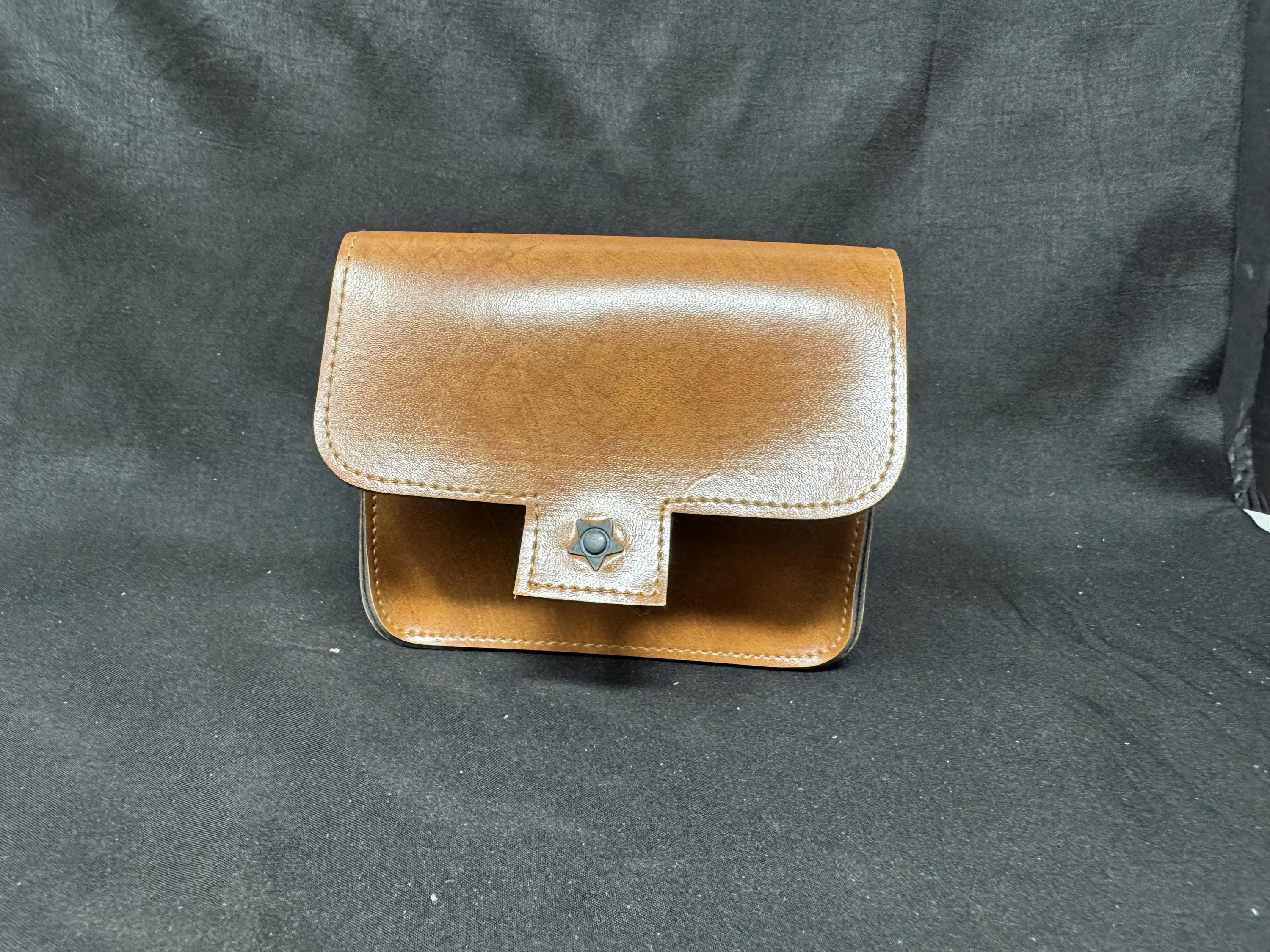 Vintage German Tan Leather Belt Pouch - Tobacco/EDC Case - NOS Condition 2