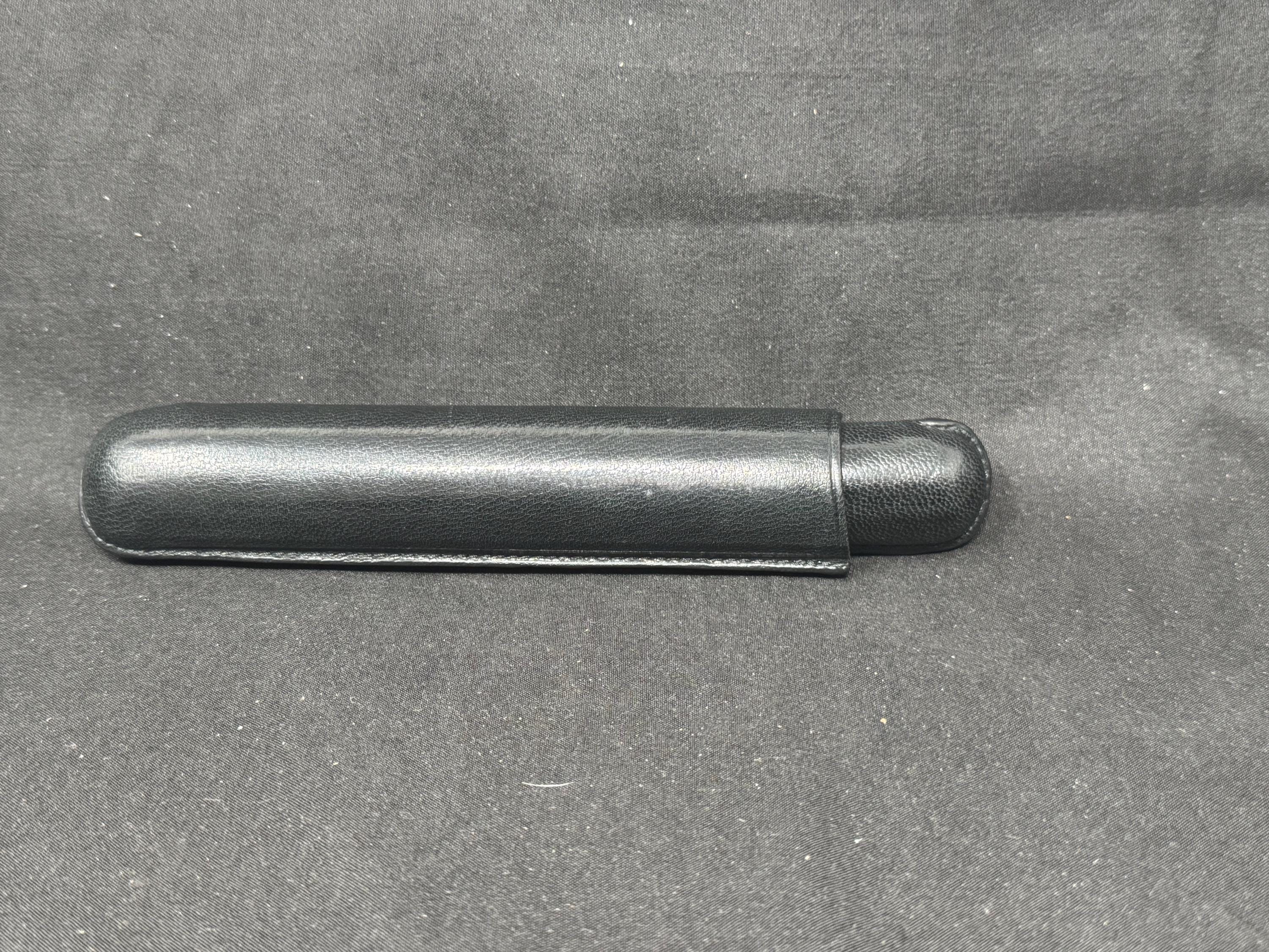 Unmarked Spanish Hard Leather One-Cigar Case, German Spec, Ubrique c.1980s-2000s 7