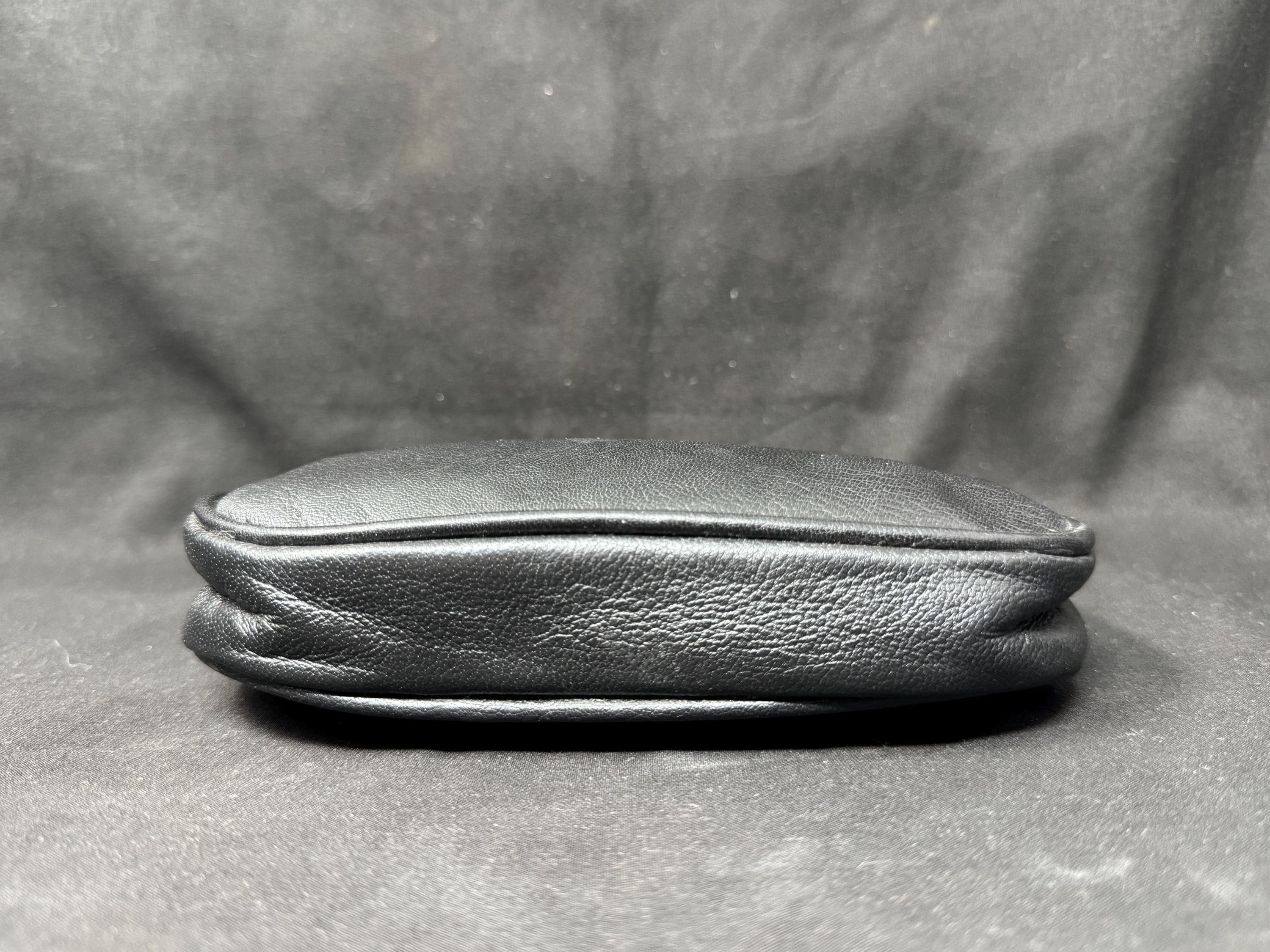 German Leather Tobacco Pouch, Minimalist Design, Smooth Coffee Leather, c. 1970s-1980s 5