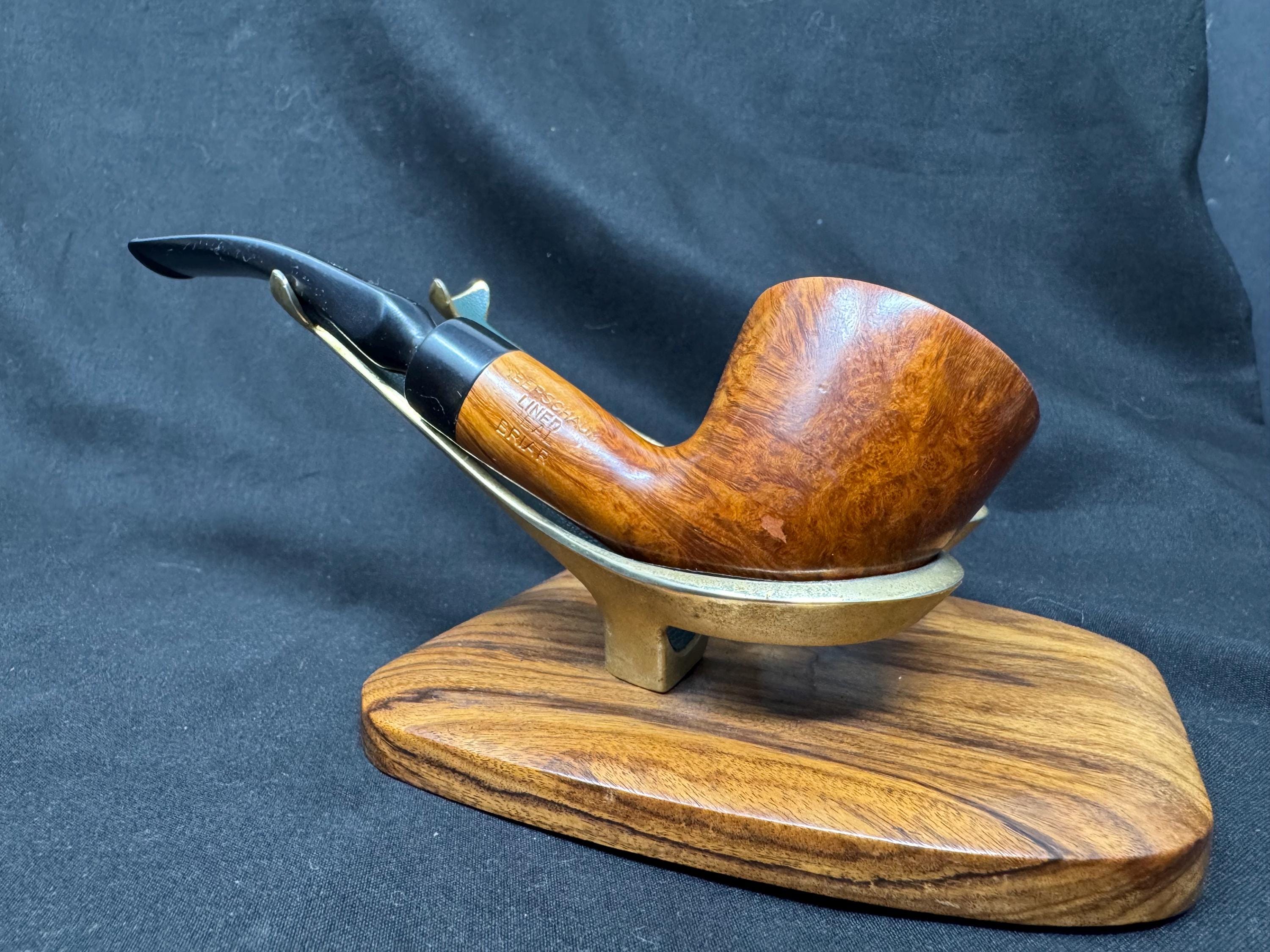 Las Vegas 4016 Meerschaum-Lined Briar Dublin | Ornate Floral Rim Saddle Stem 6