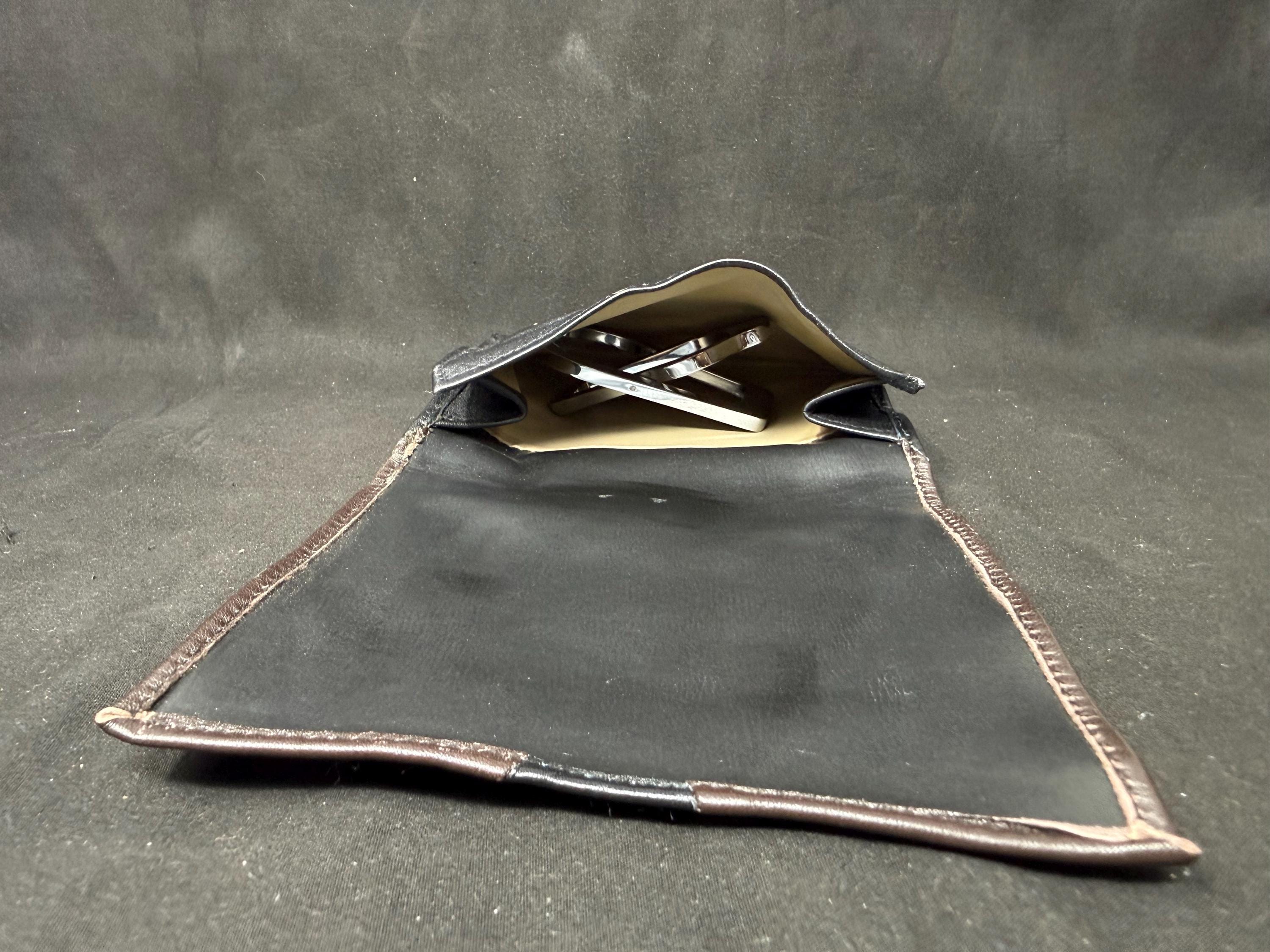 Mid-Century Leather Tobacco Caddy | Genuine Hide Single-Pocket Cellar | 2oz+ Capacity 8