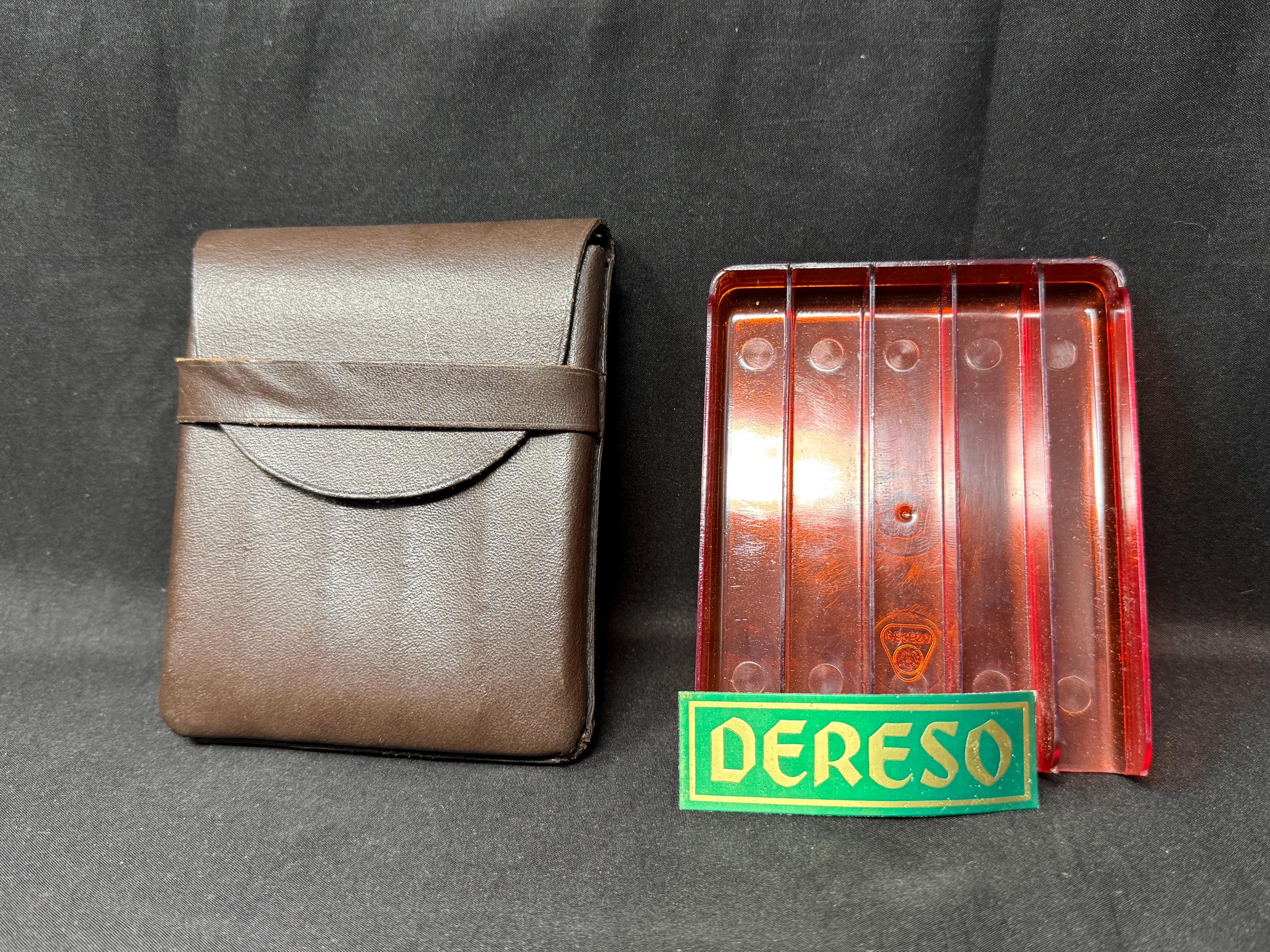 German Leather Five-Cigar Travel Case - Offenbach, Rigid Brown Leather, Pocket Size 5