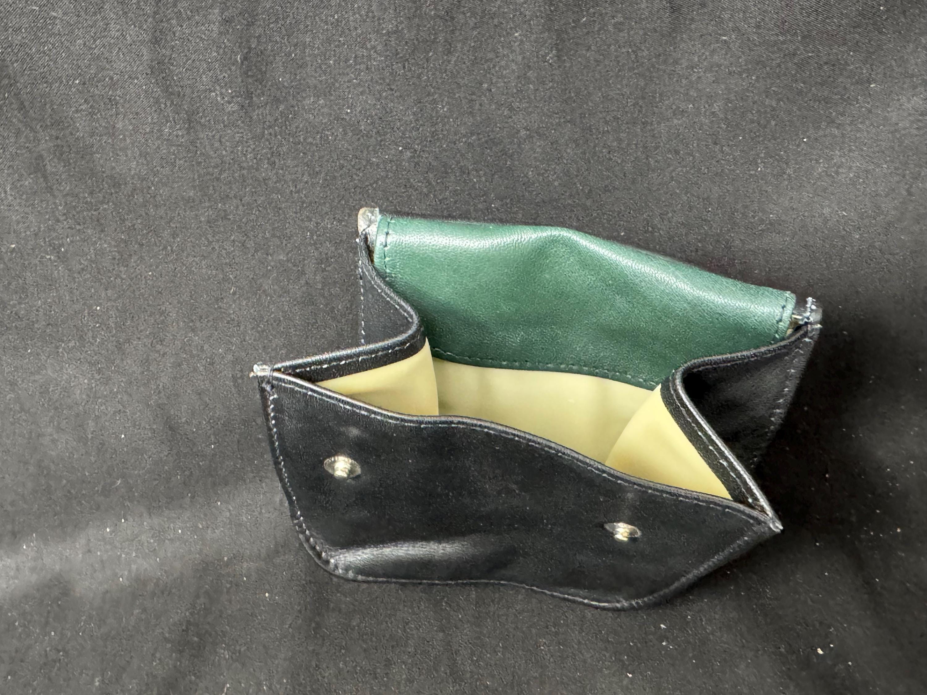 Vintage German Expandable Leather Tobacco Box, Medical Rubber Lining, Mid-Century Estate Accessory 4