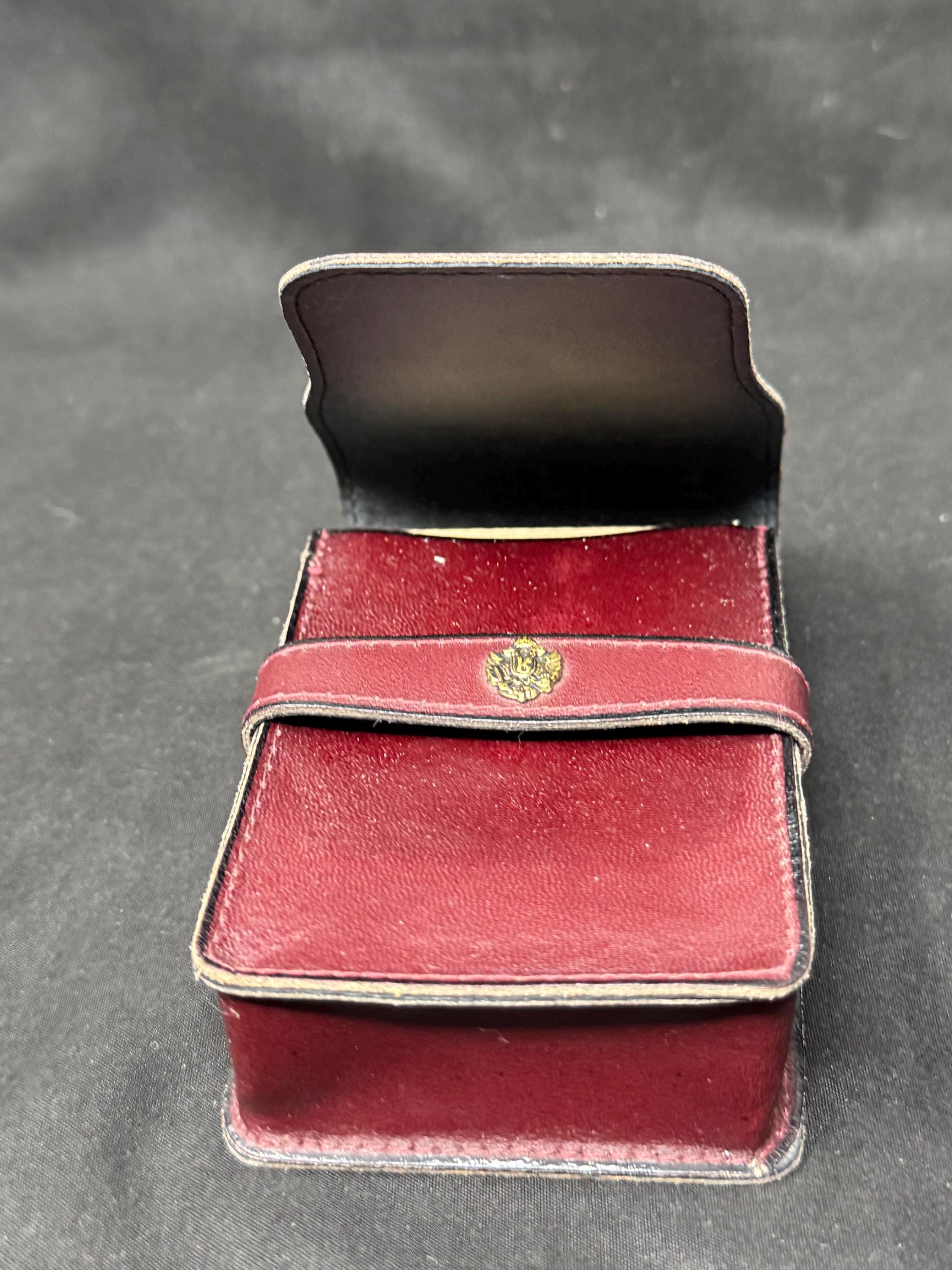 Vintage German Leather Cigarette Pack Holder - Natural Minimalist Design - NOS 4