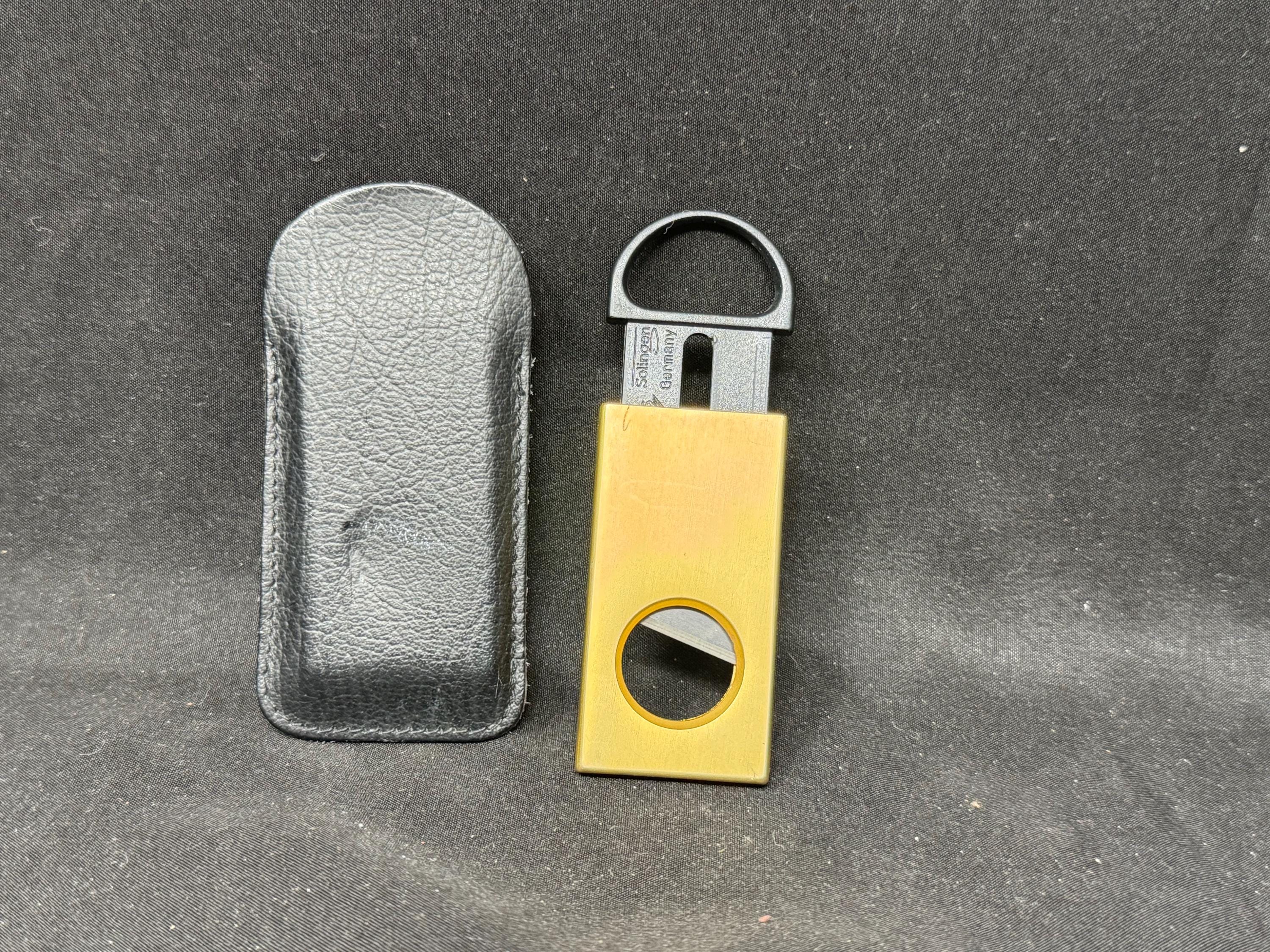Art Deco Bakelite & Nickel Guillotine Cigar Cutter | 1920s-1930s Tobacciana