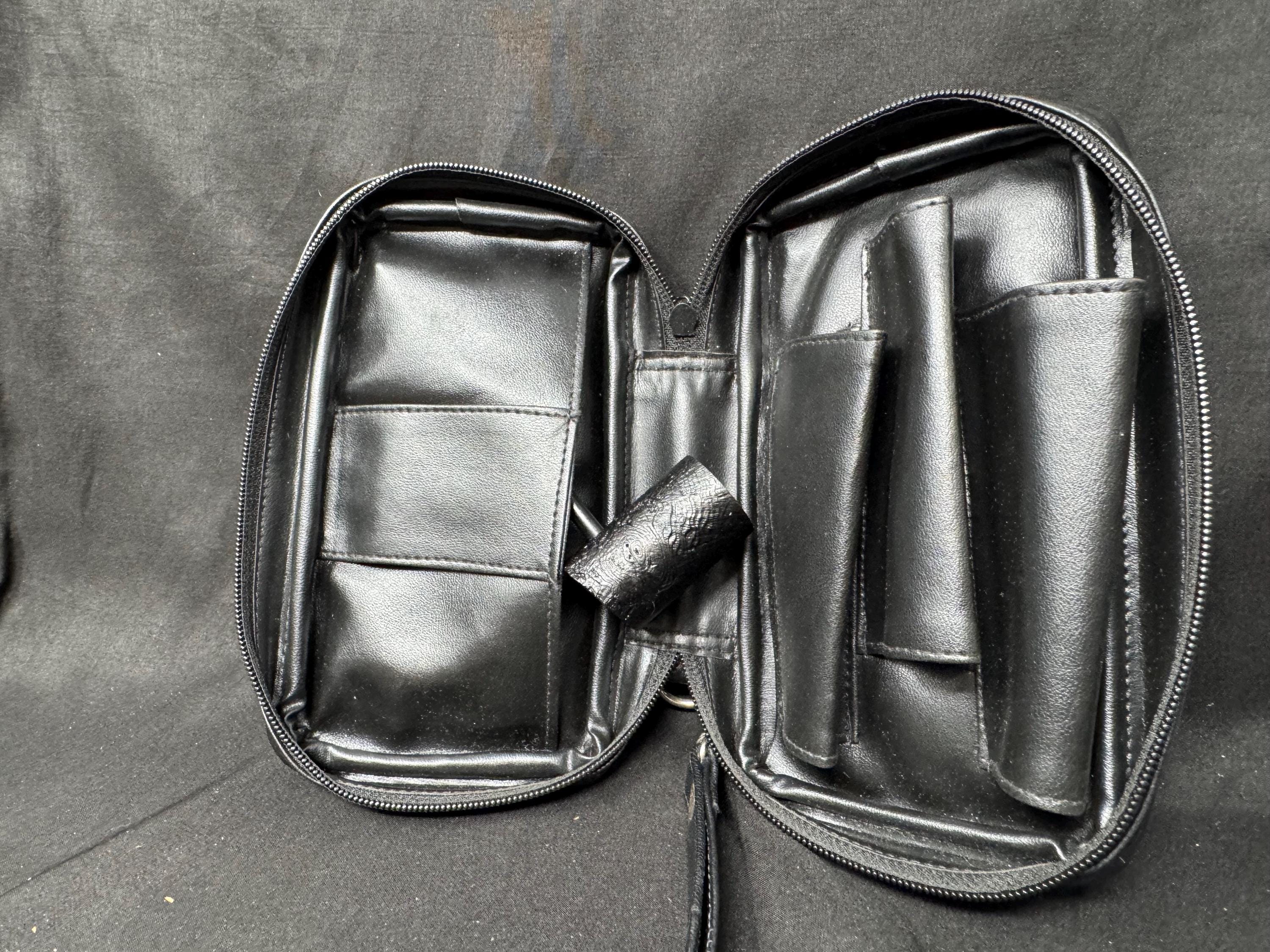 Vintage German Leather 3-Pipe Travel Organizer | NOS Tobacconist Stock 9