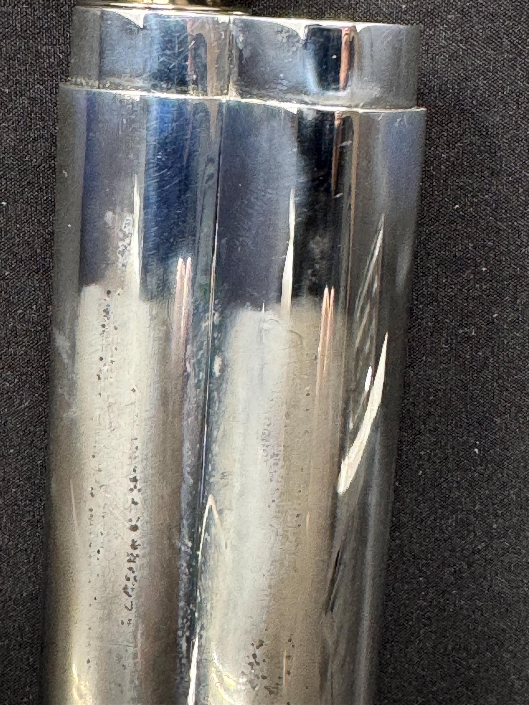 Vintage Coltron Silver-Plated Dual Cigar Tube and Liquor Flask with Innovative Flavor Evaporation System - Model 04.515 .SKU-270 10