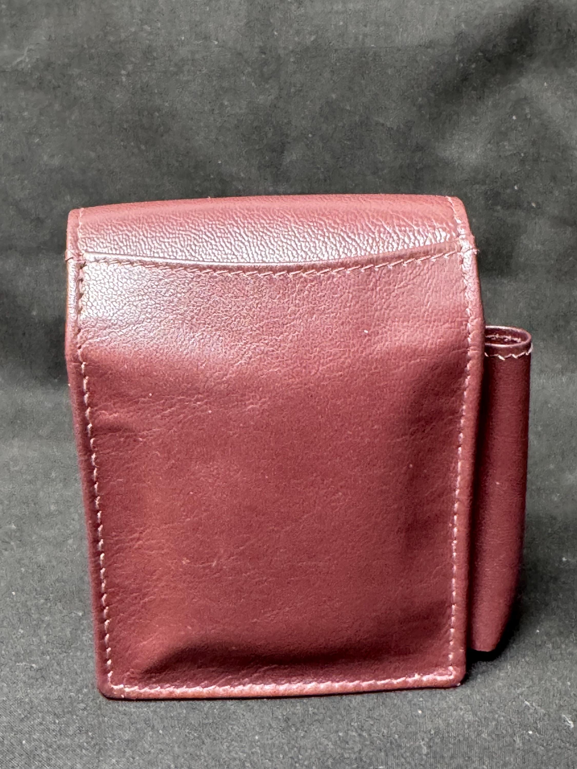 Vintage German Leather Cigarette & Lighter Case Set - NOS - SKU-026 3