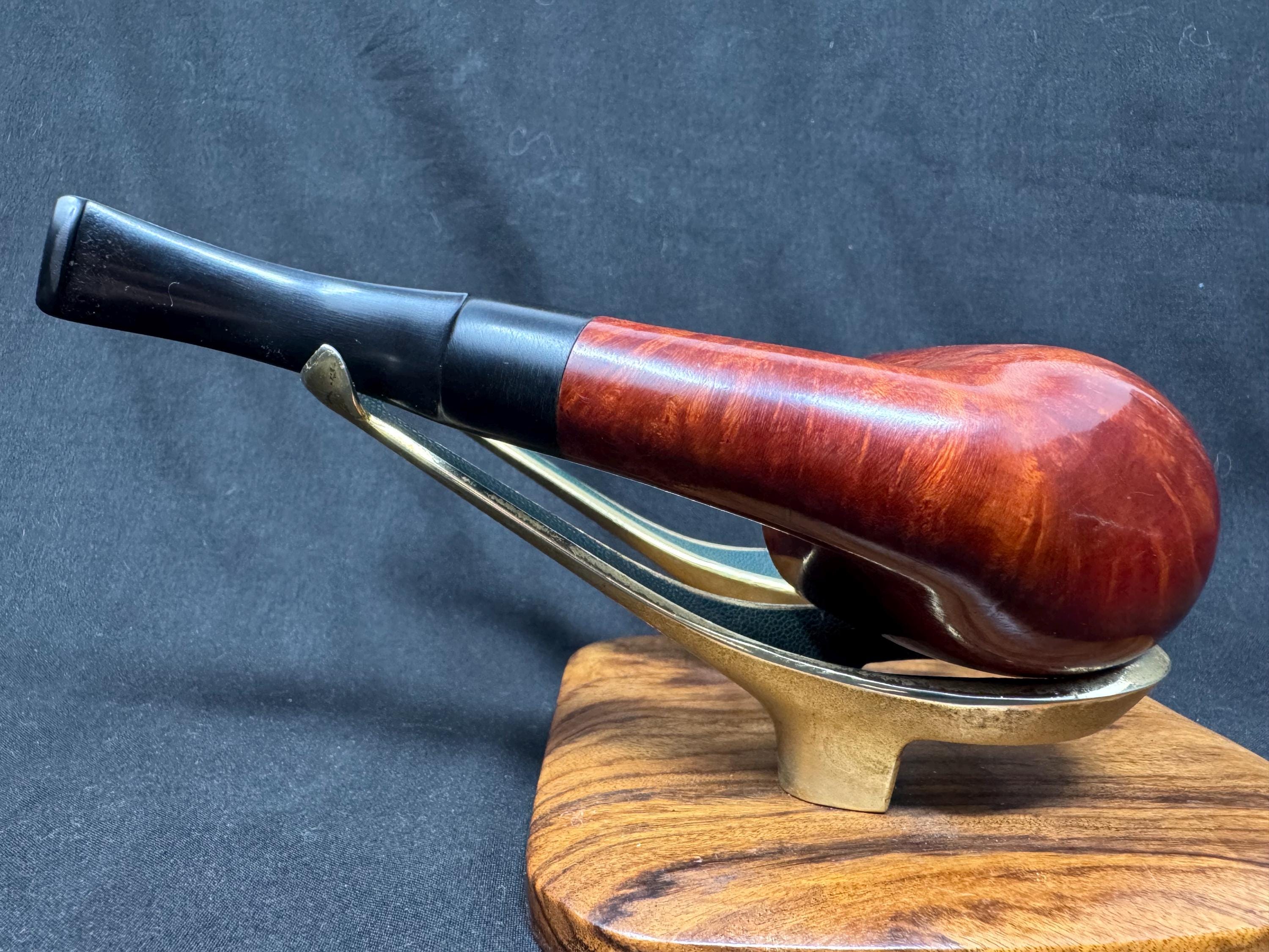 Las Vegas Smooth Bent Pot Billiard Calabash - Mediterranean Briar Estate Pipe 4