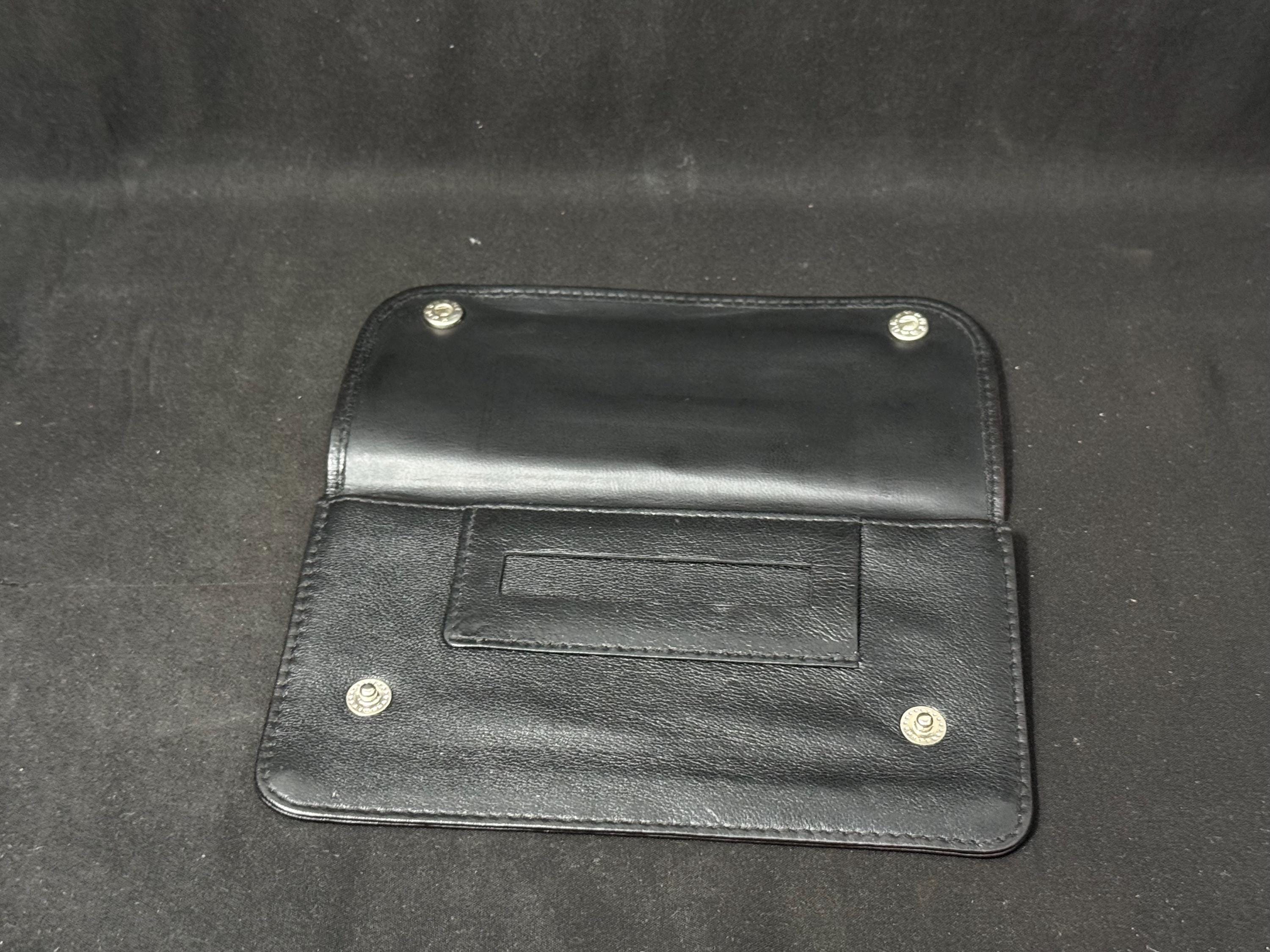 Vintage German Leather Tobacco Pouch, Medical Rubber Lining, NOS 6.25in x 3.5in 2