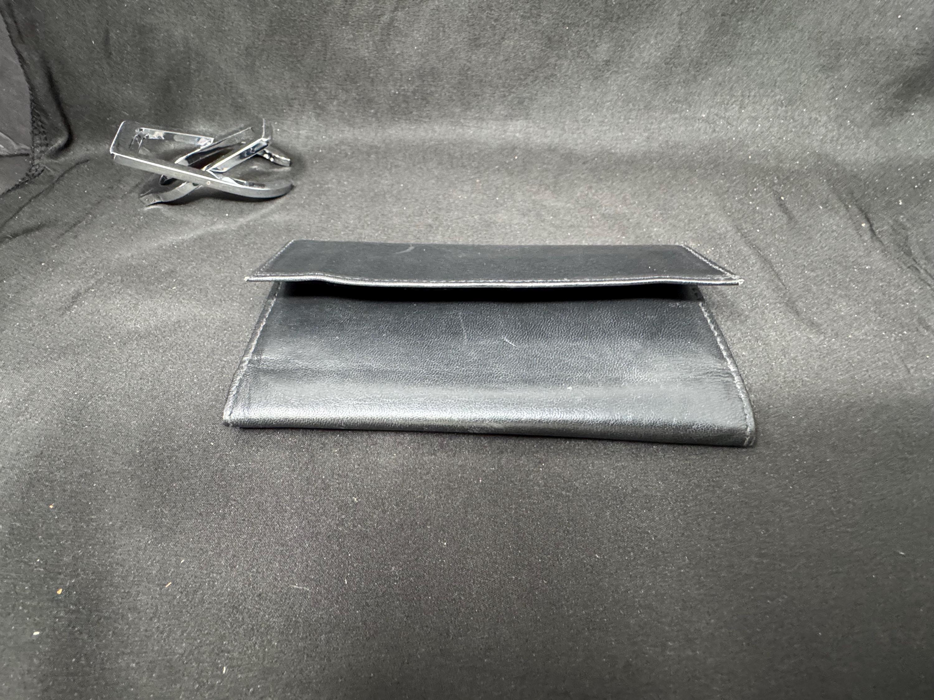 Vintage German Leather Tobacco & Tool Roll Tri-Fold Travel Organizer – Estate Accessory 5