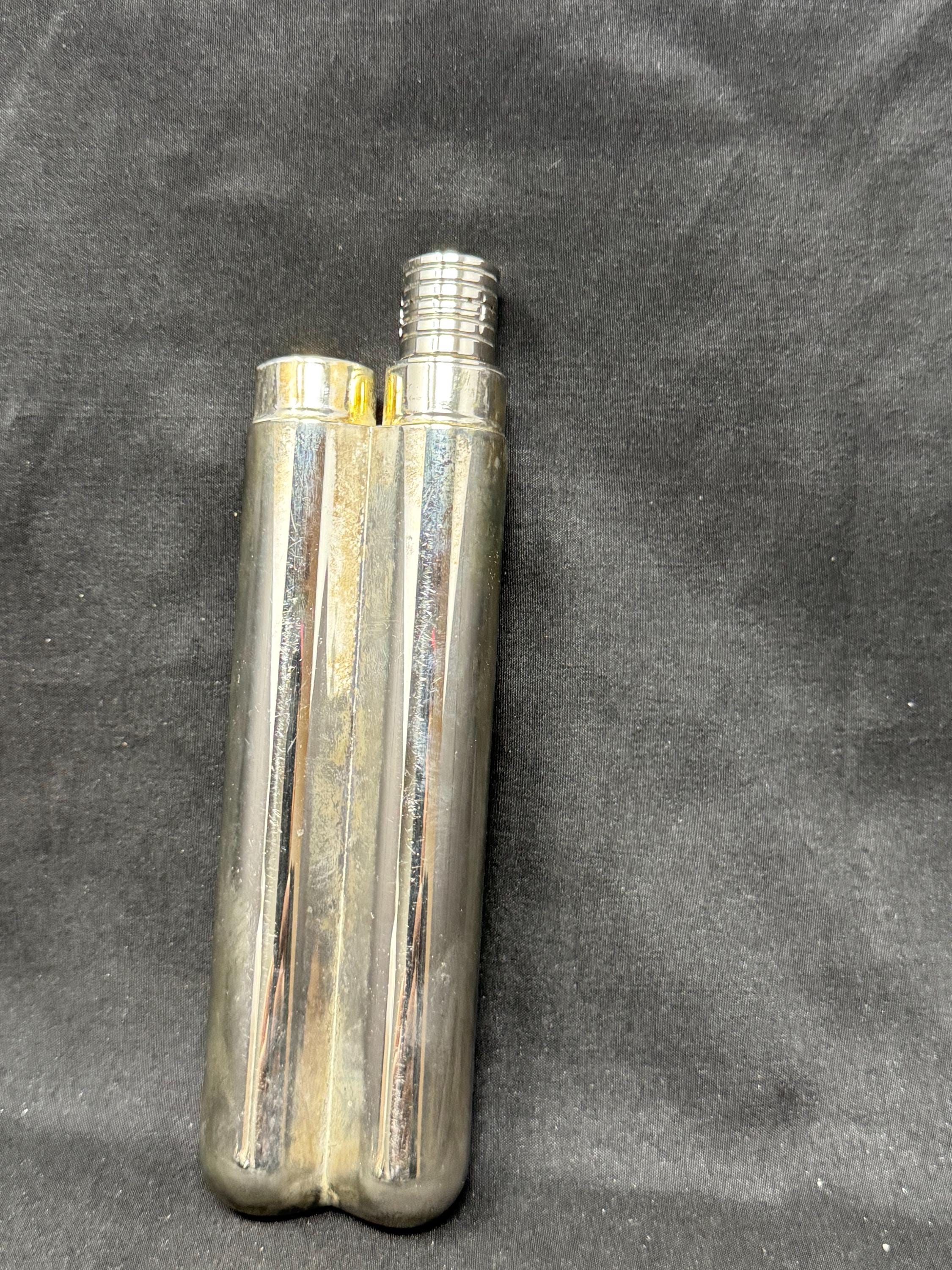 Vintage Coltron Silver-Plated Dual Cigar Tube and Liquor Flask with Innovative Flavor Evaporation System - Model 04.515 .SKU-270 3