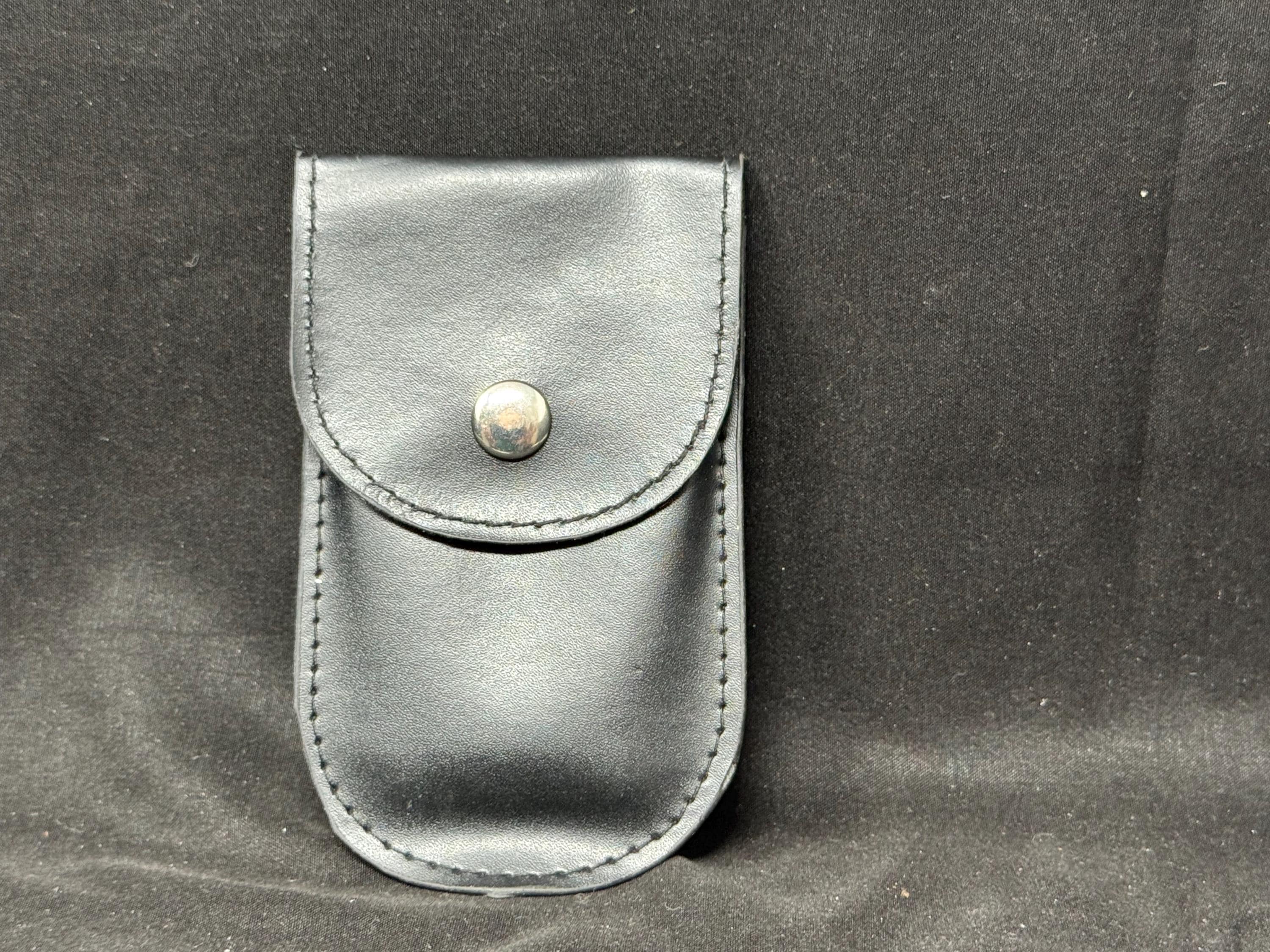 Stainless Metal Single-Pipe Stand with Scissor Mechanism and Leather Pouch 6
