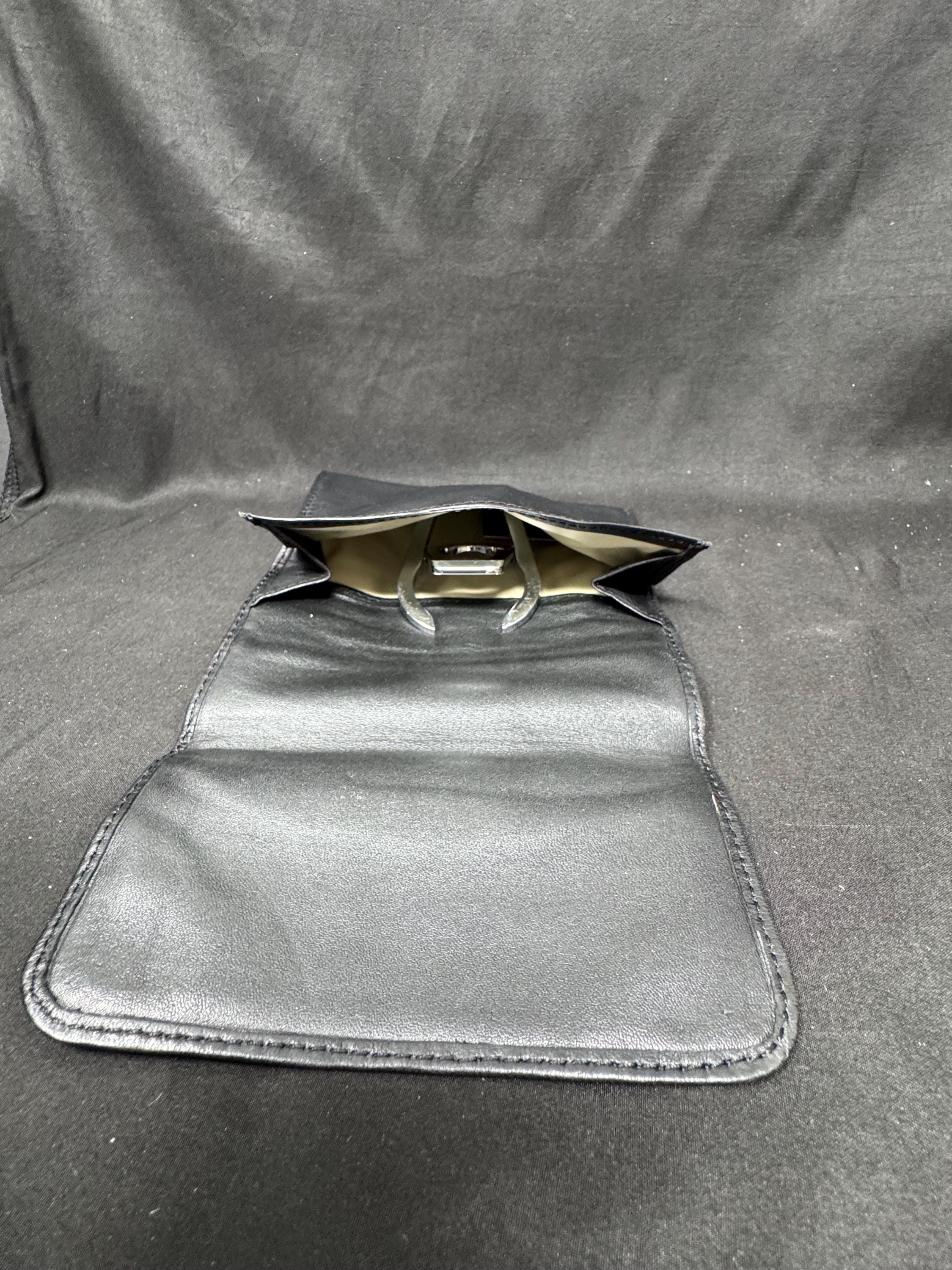 German Leather Tri-Fold Tobacco Pouch 2oz Tin Roll-Up Mid-Century – Estate Accessory 7