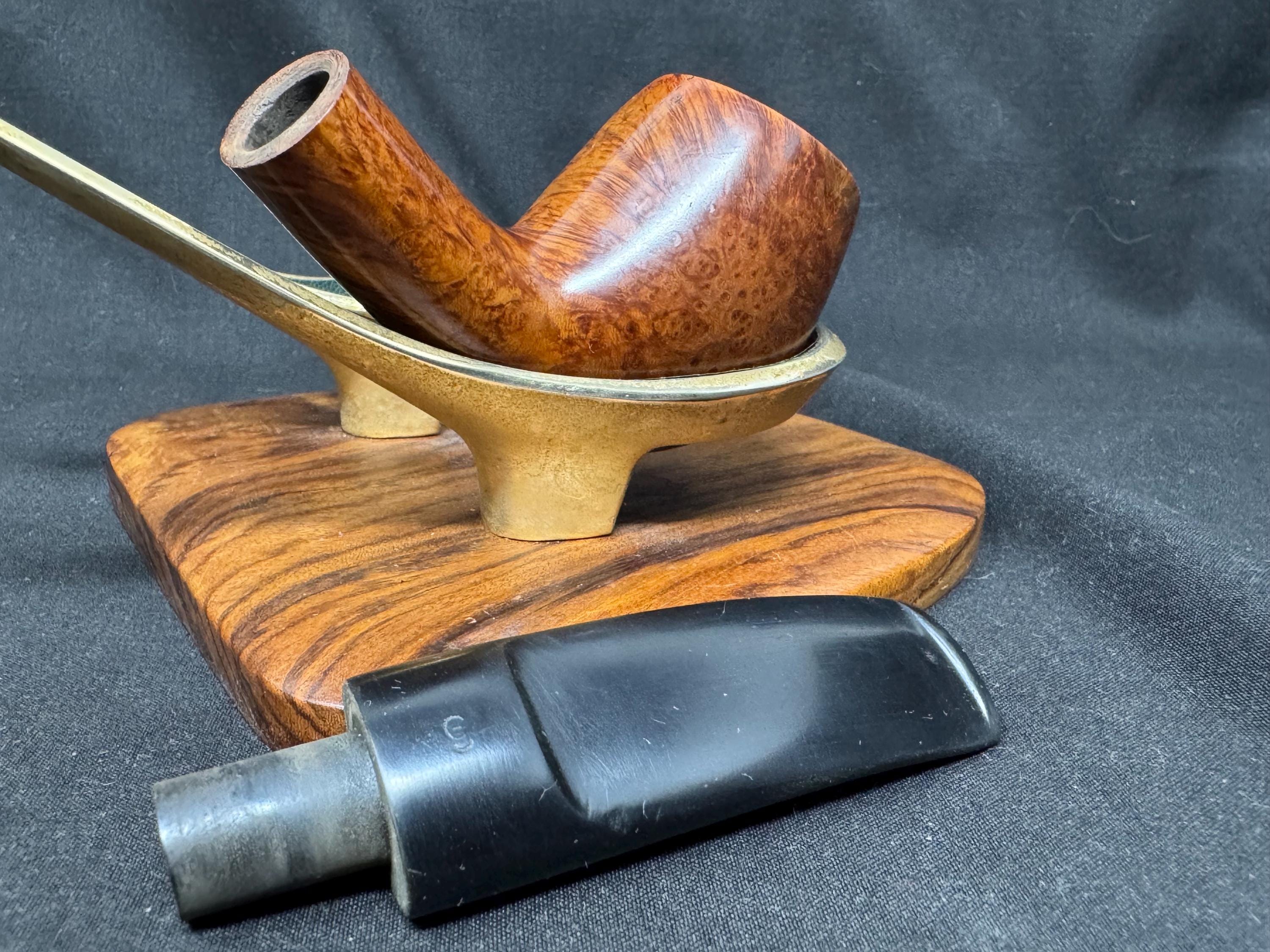 Georg Jensen Granat Grant Model 66 Smooth Bent Billiard - Danish Estate Pipe SKU-071 6