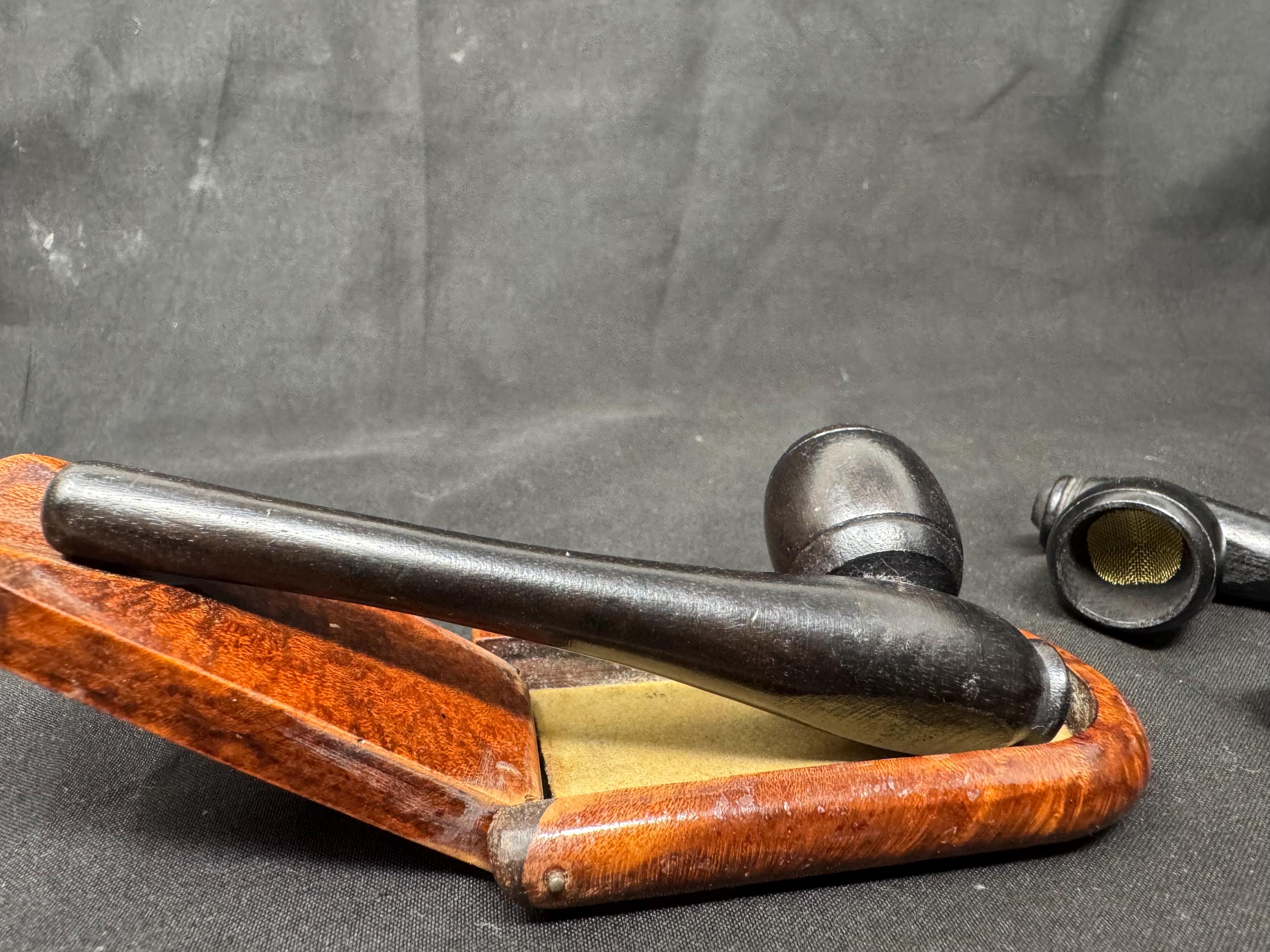 Ekoms Pipes Hand-Carved Exotic Wood Mini Pipe, 4.25 inches, Brass Screen 6