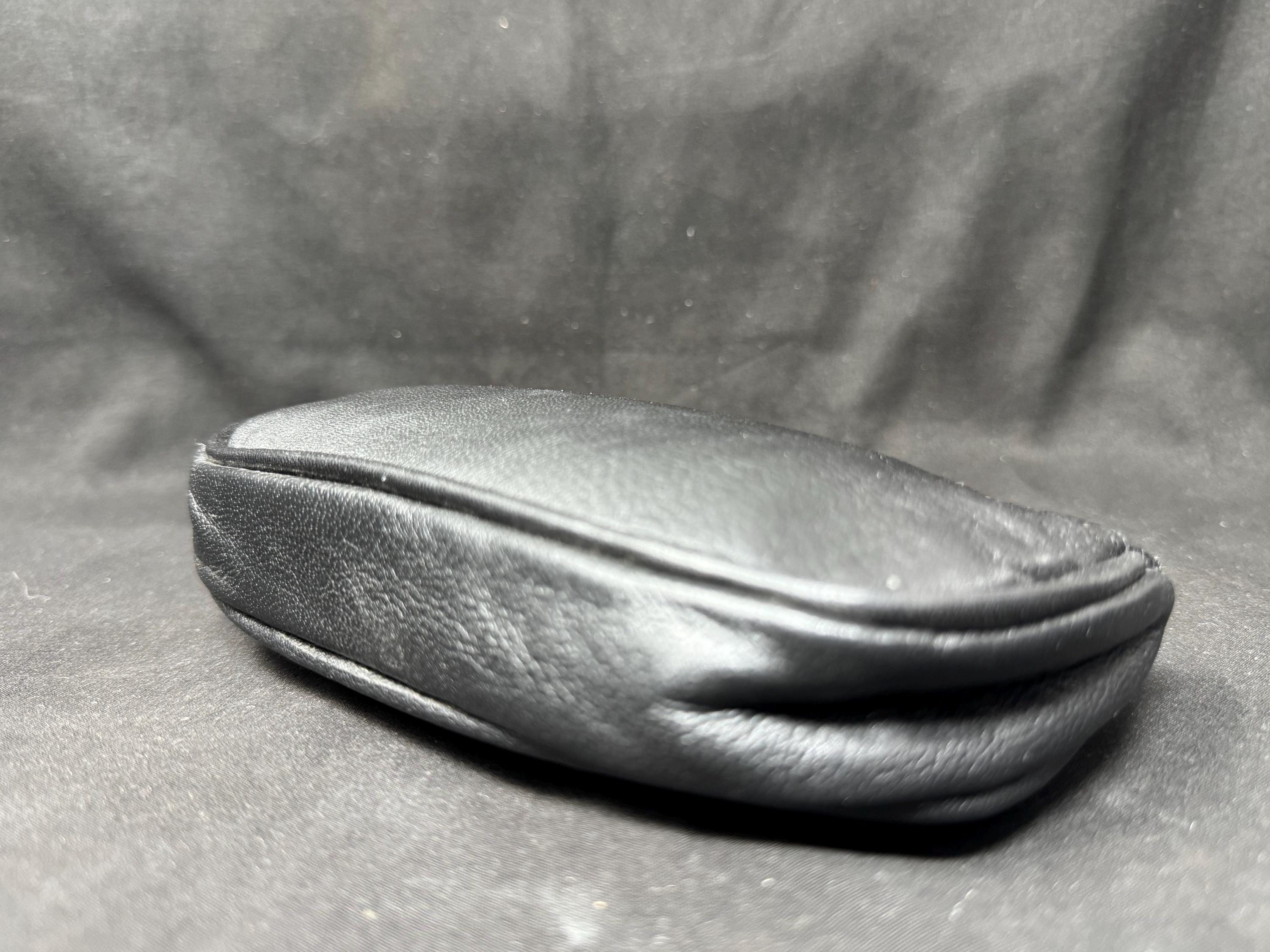 German Leather Tobacco Pouch, Minimalist Design, Smooth Coffee Leather, c. 1970s-1980s 3