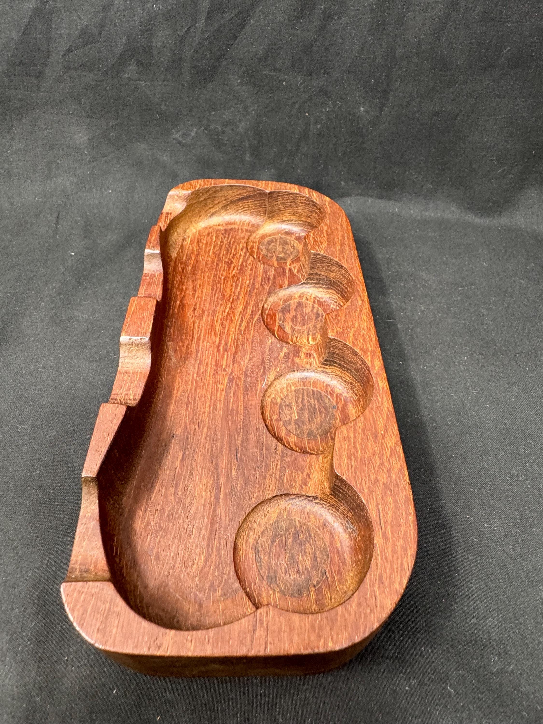 Horizontal Pipe Cradle | Solid Wood 4-Pipe Stand | Natural Red Grain Finish | SKU-346 6