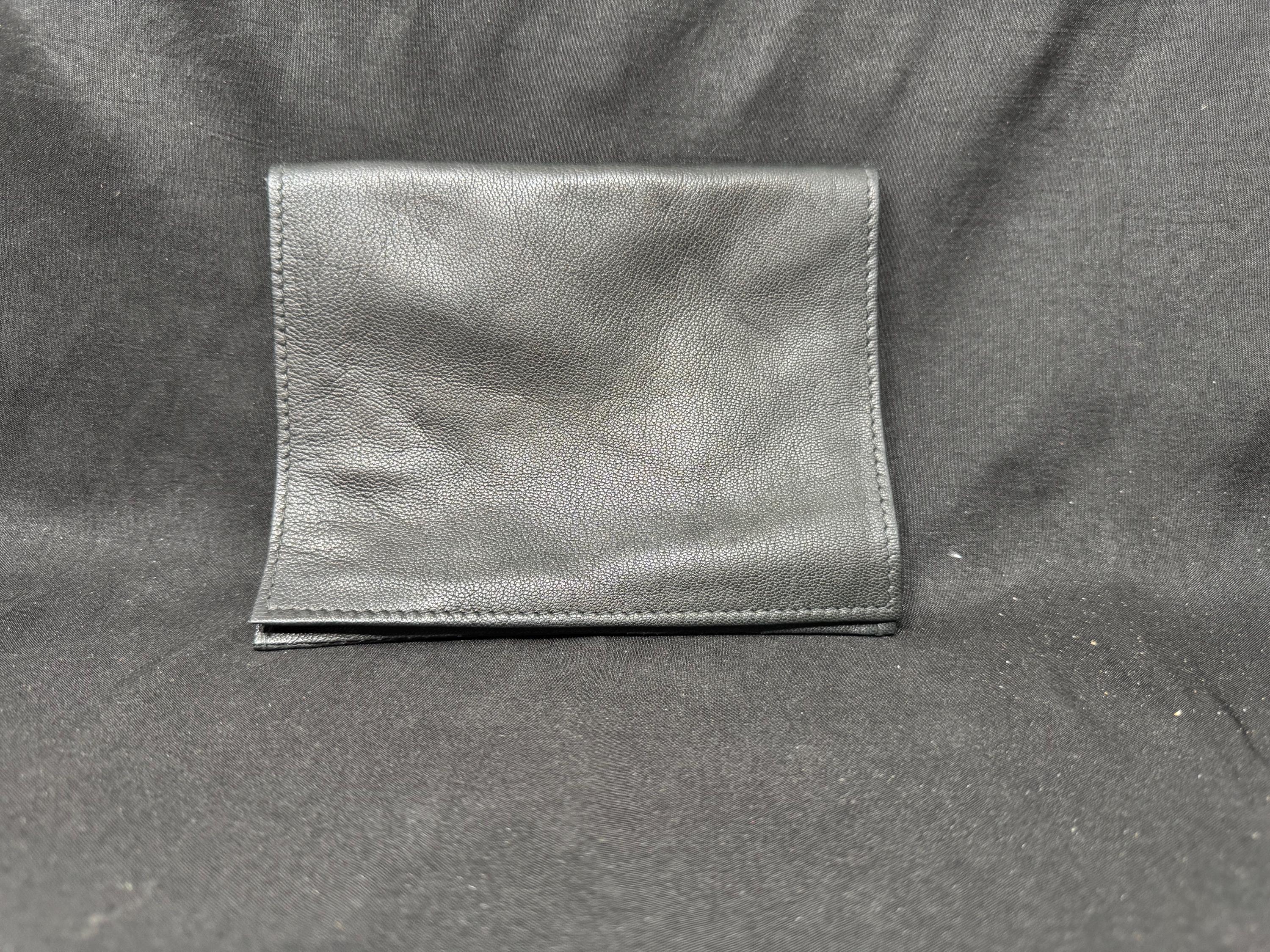 Vintage German Minimalist Two-Tone Leather Tobacco Pouch – New Old Stock – Accessory 2