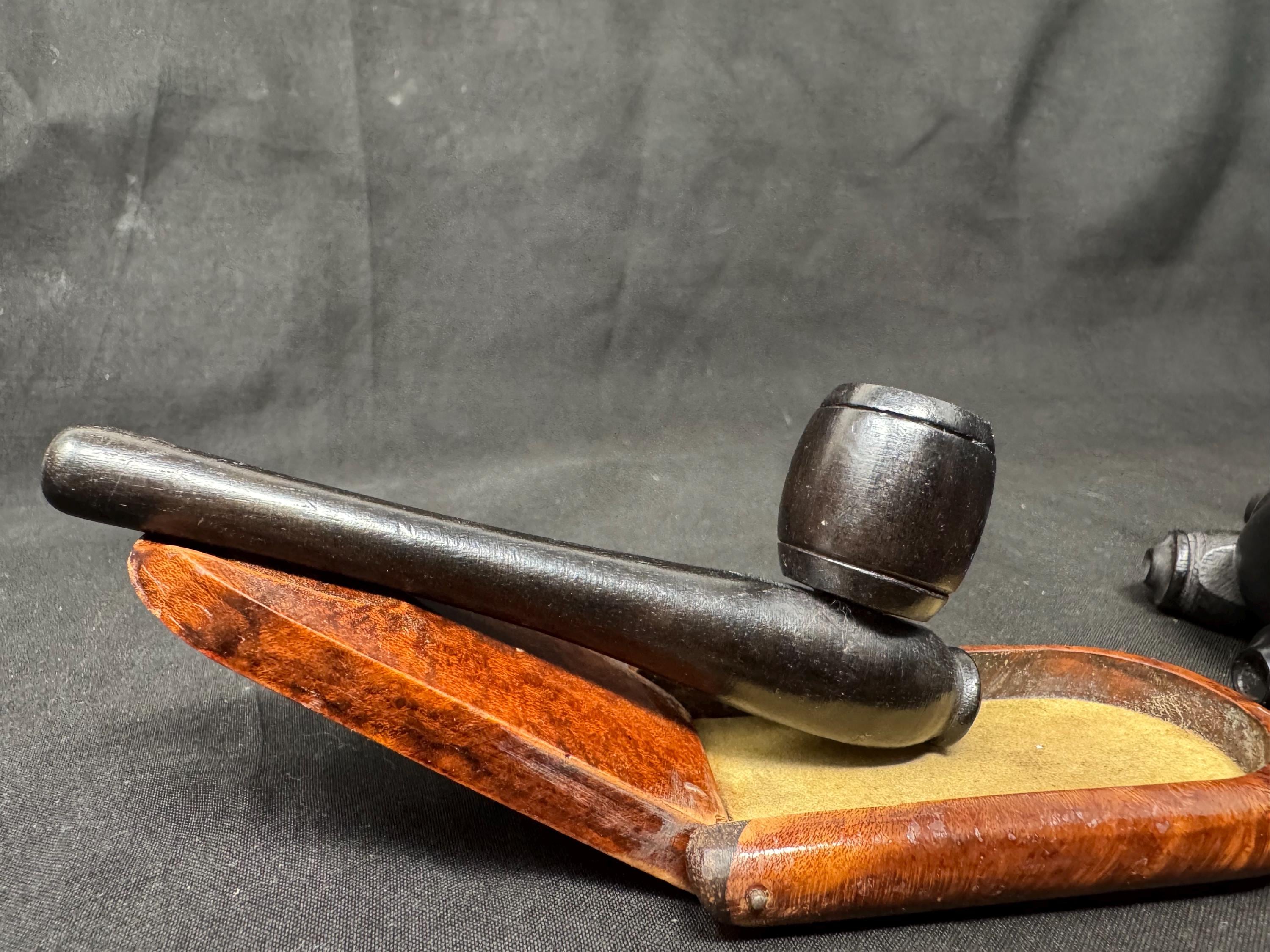 Ekoms Pipes Hand-Carved Exotic Wood Mini Pipe, 4.25 inches, Brass Screen 2