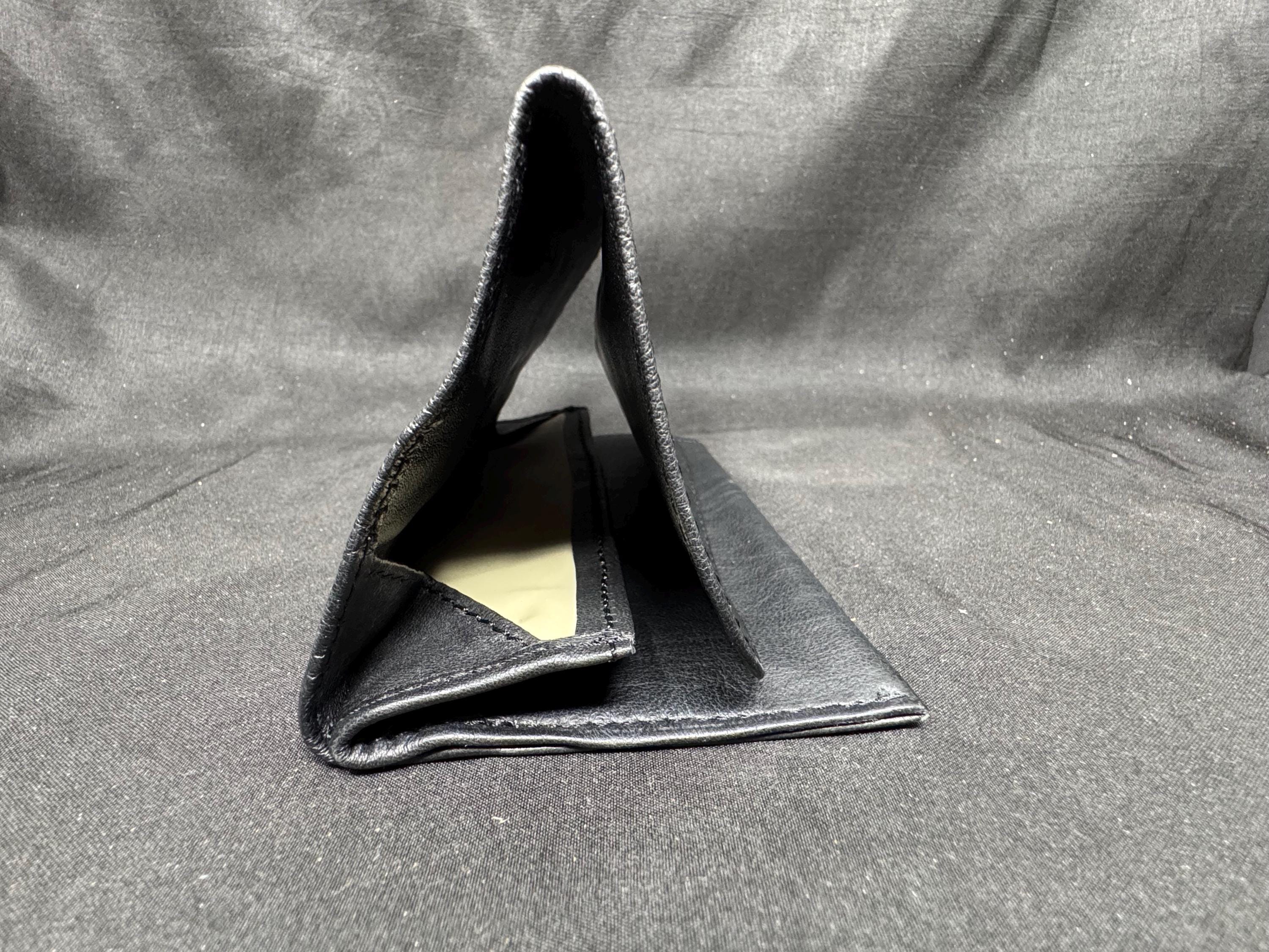 German Leather Tri-Fold Tobacco Pouch 2oz Tin Roll-Up Mid-Century – Estate Accessory 8