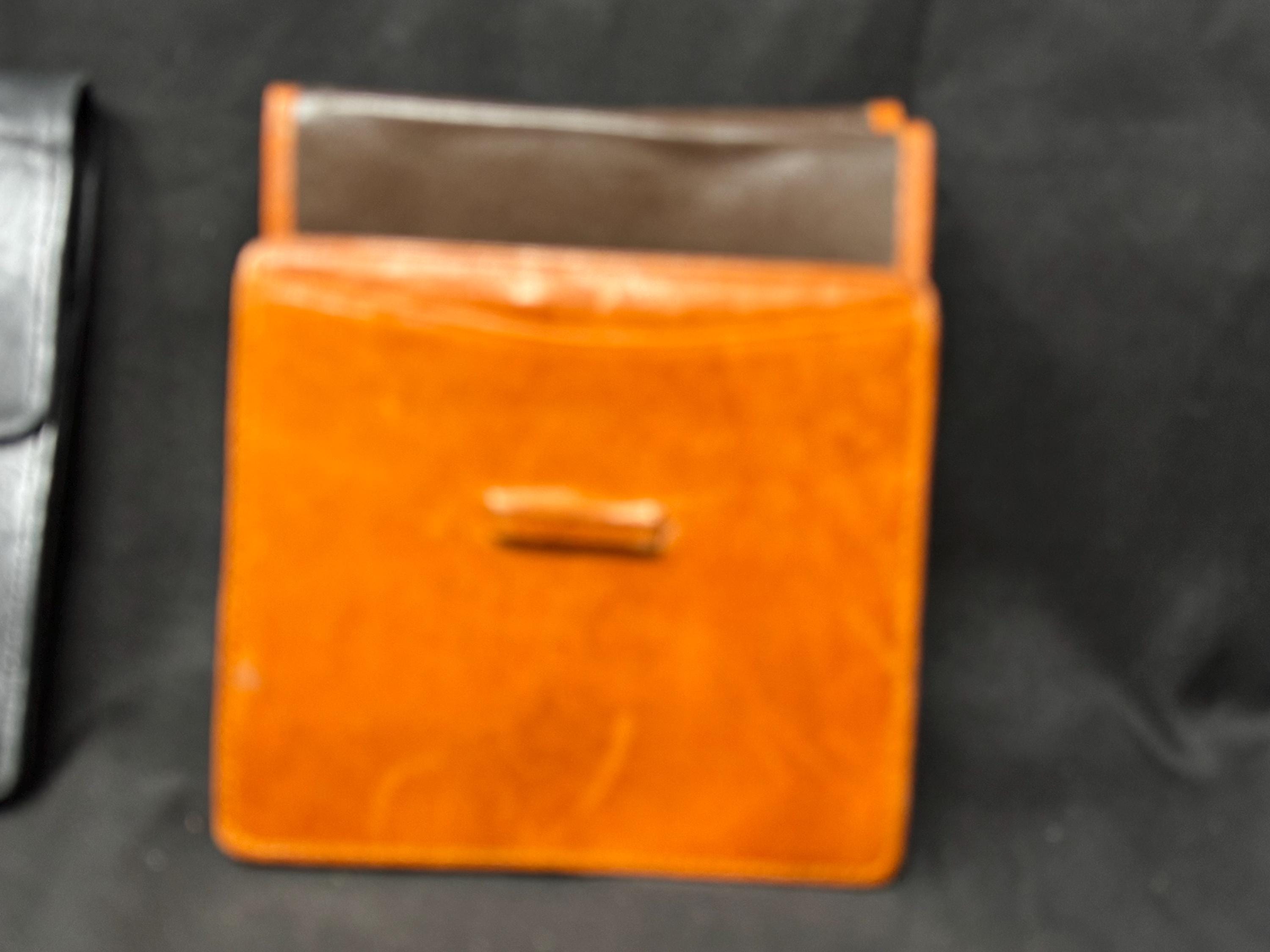 German Leather 5-Cigar Case, Soft Pocket Pouch, Minimalist Closure, NOS 6