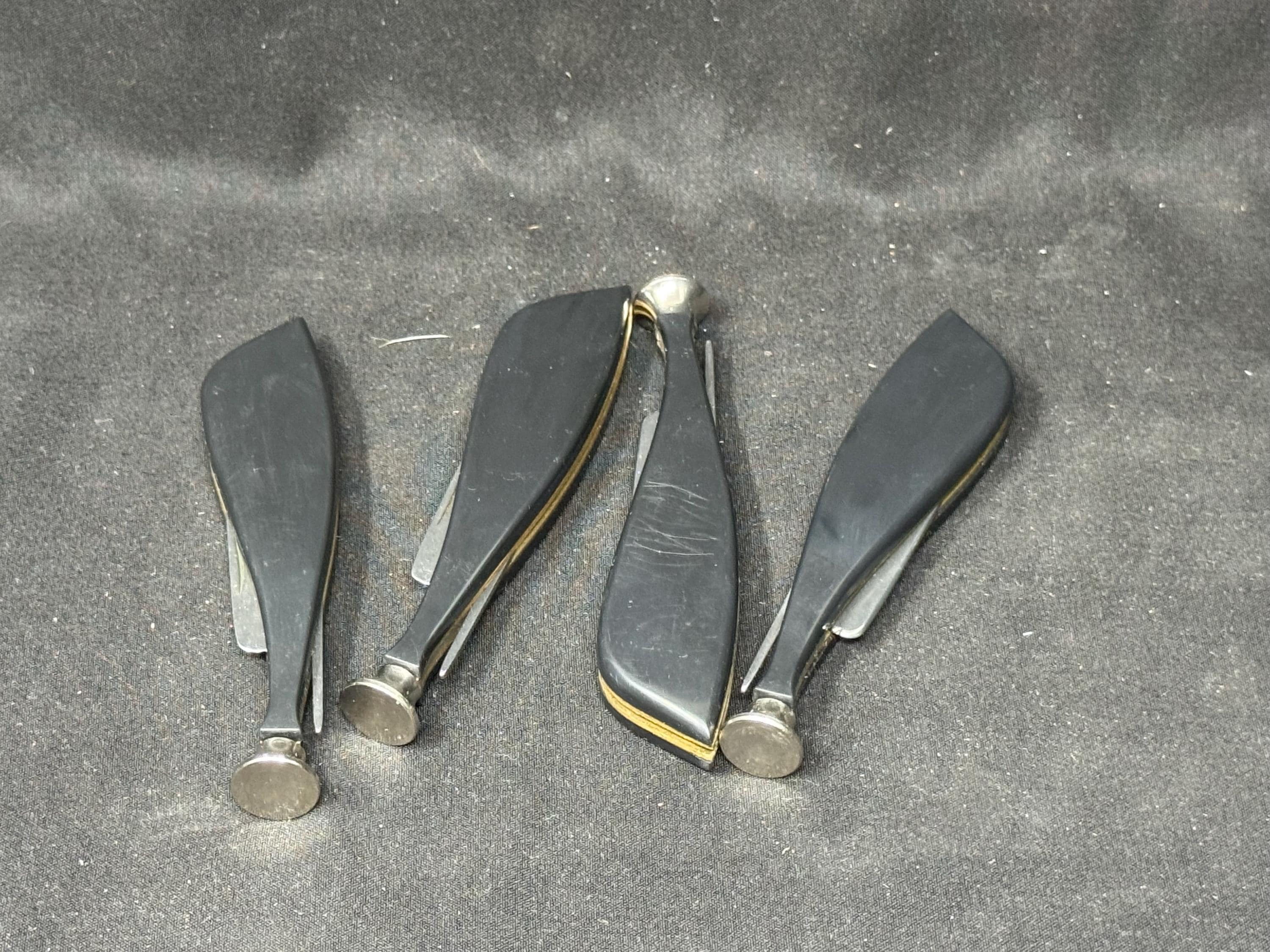 Vintage Modernist Pipe Tool | Three-In-One Black Acrylic Tamper Reamer | SKU-242